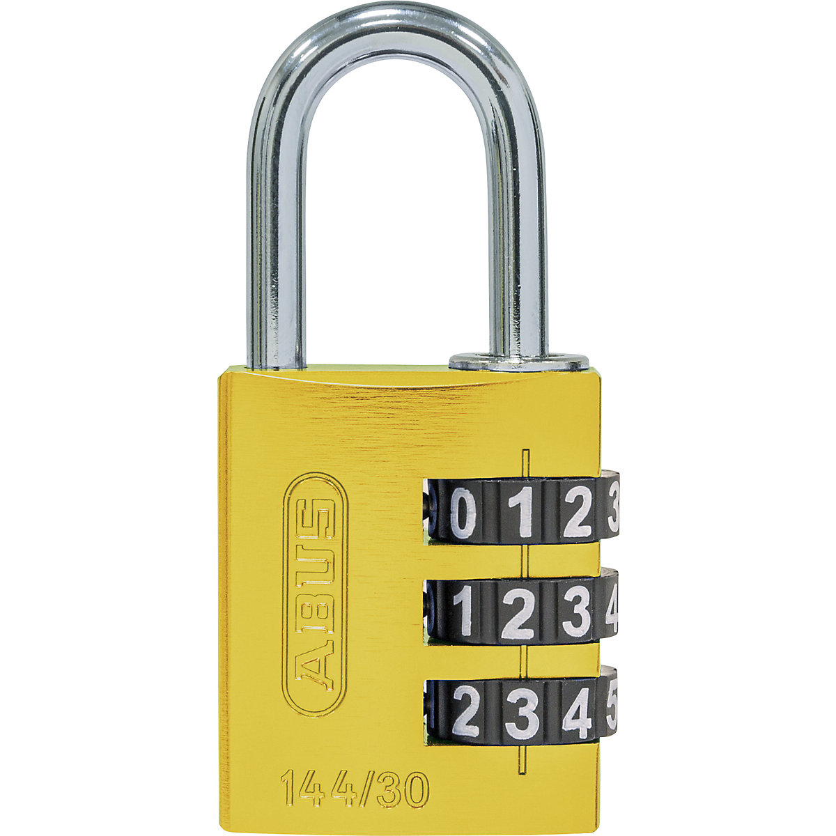 Cijferslot, aluminium – ABUS, 144/30 lock-tag, VE = 6 stuks, geel-4