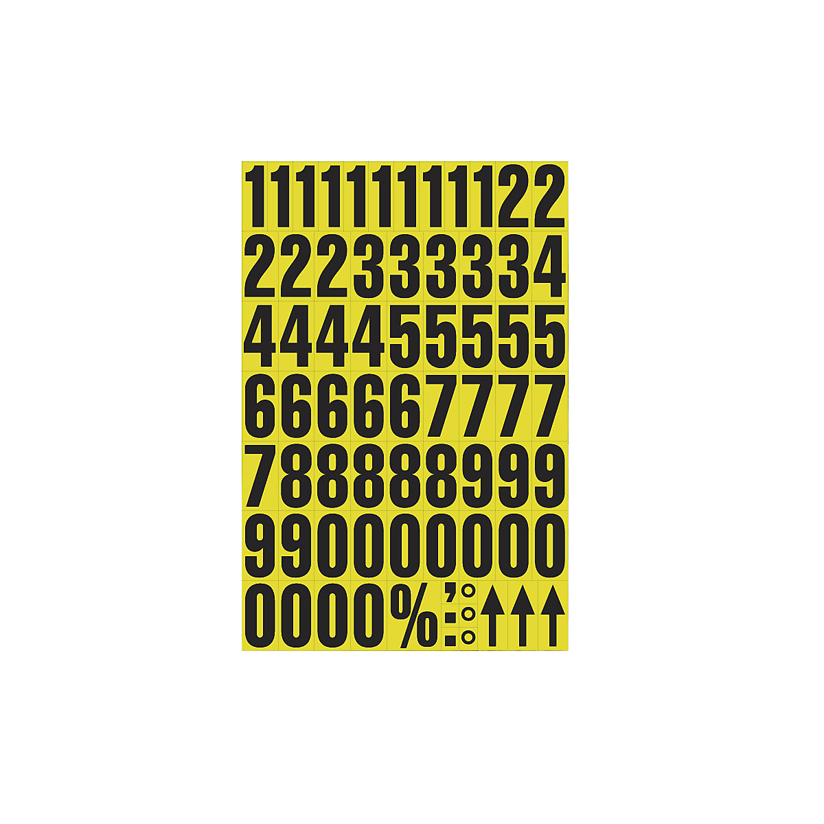 A4-vel met schrifttekens, magnetische cijfers, VE = 2 st., ondergrond geel-4