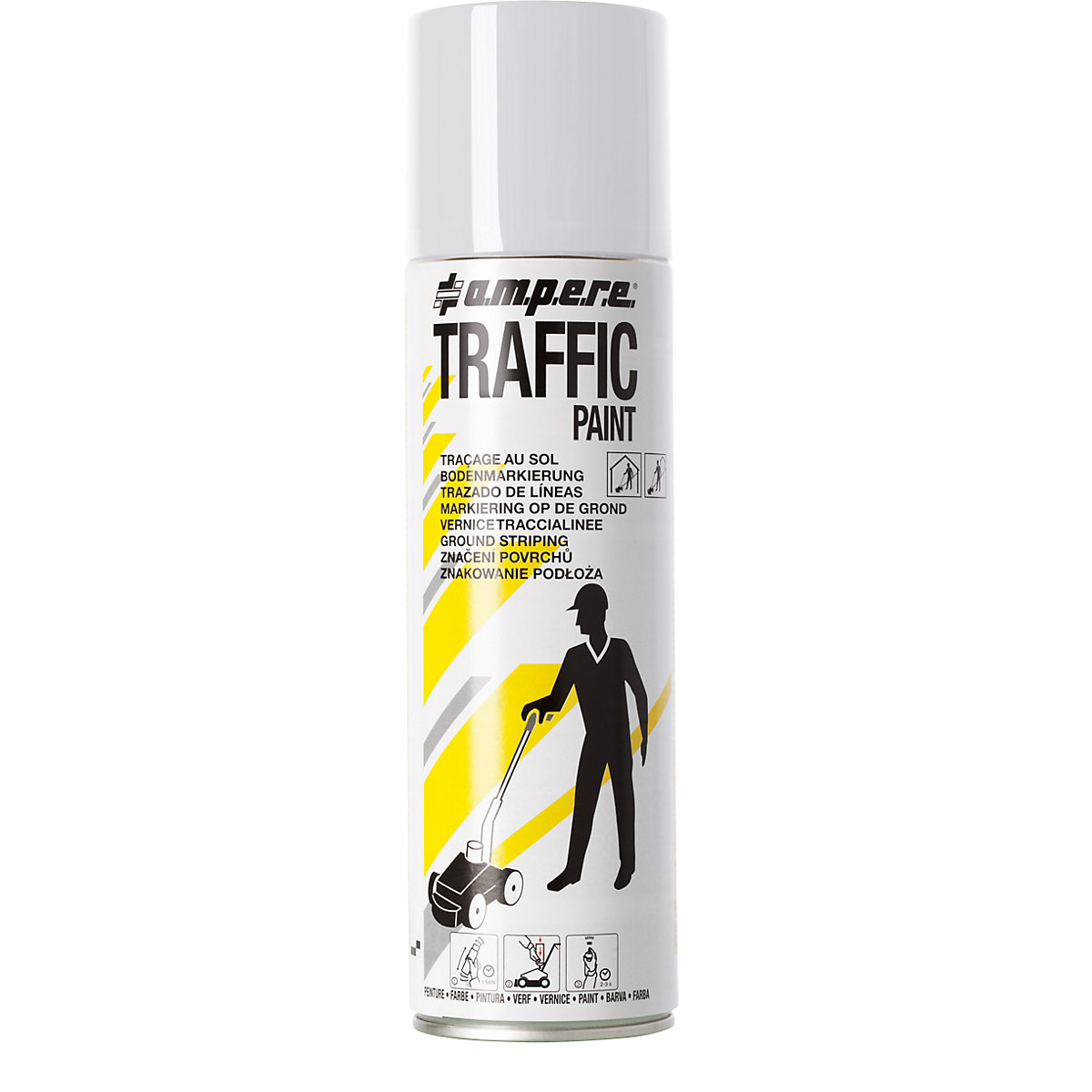 Markeerverf Traffic Paint® – Ampere, inhoud 500 ml, VE = 12 spuitbussen, wit-2