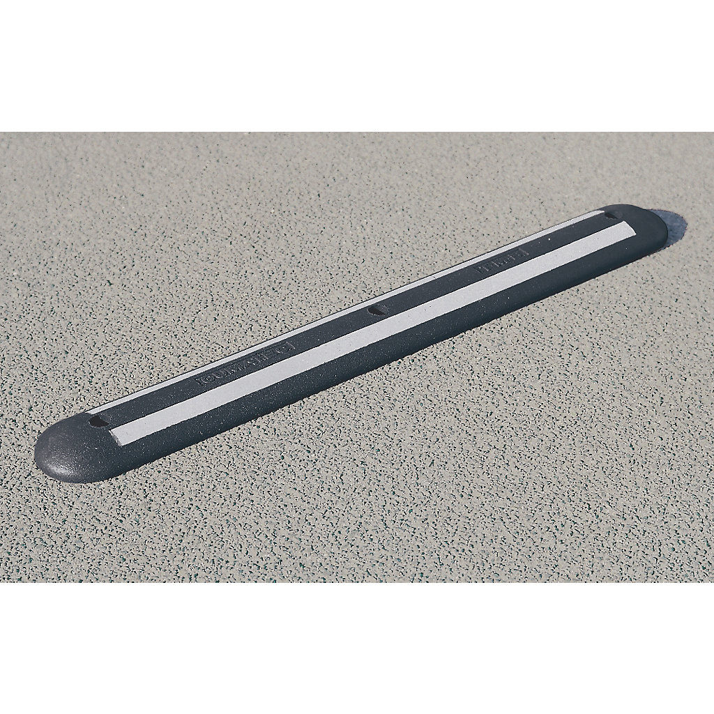 bepco Trittstein Tuinplaat Beetplaat Loopplaat 4-delige set, rubber (4-delige set Trittsteins riviersteen van gerecycled rubber, 46 x 2,2 cm, grijs