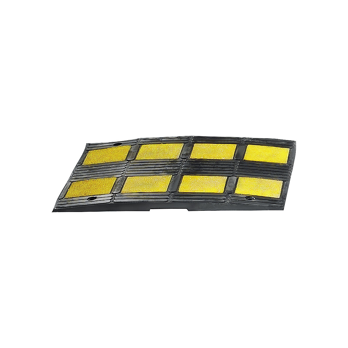 Verkeersdrempel gemaakt van gerecycled rubber, geel / zwart, voor richtsnelheid max. 35 km/h-5