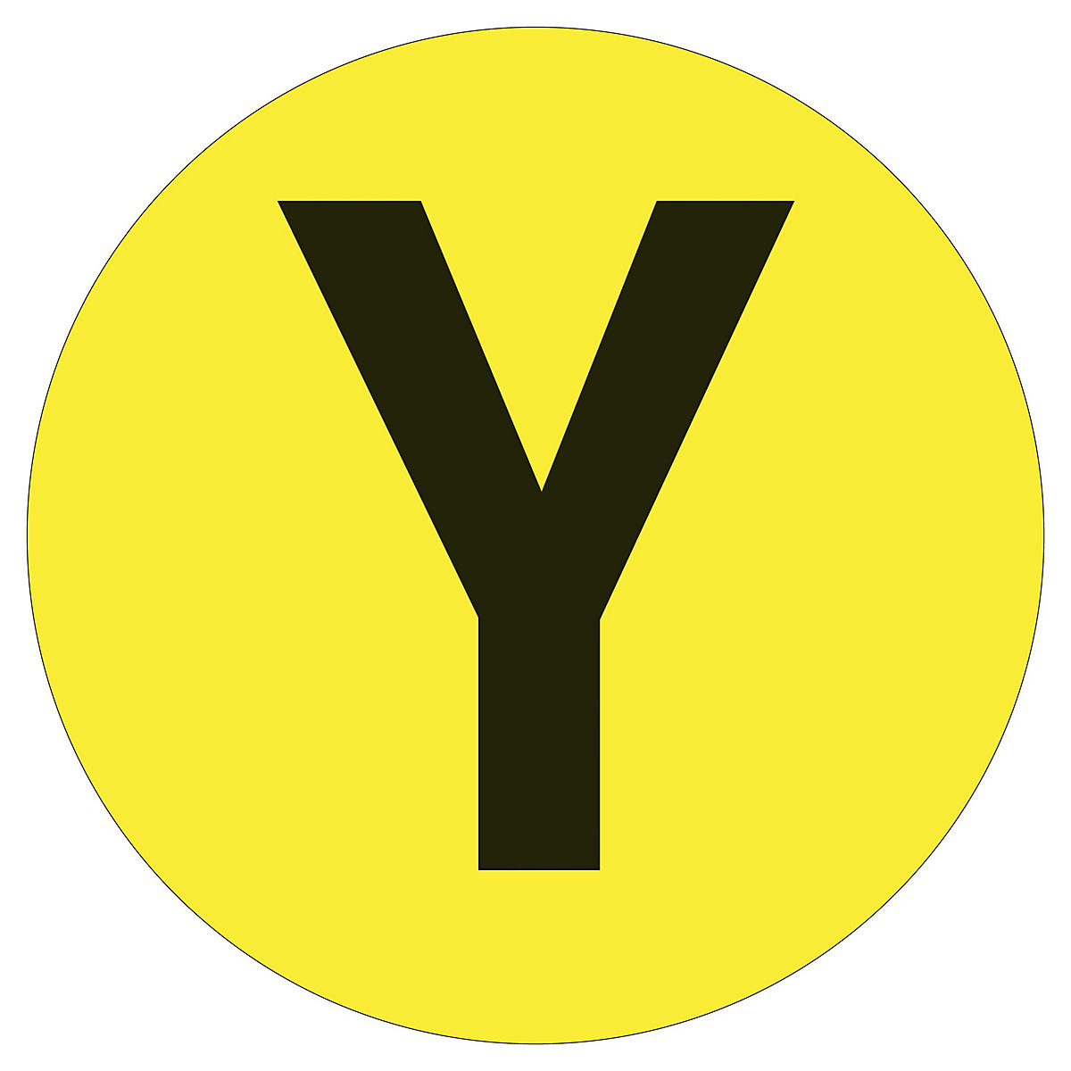 PVC-vloermarkeringen, letters, VE = 10 st., letter Y-3