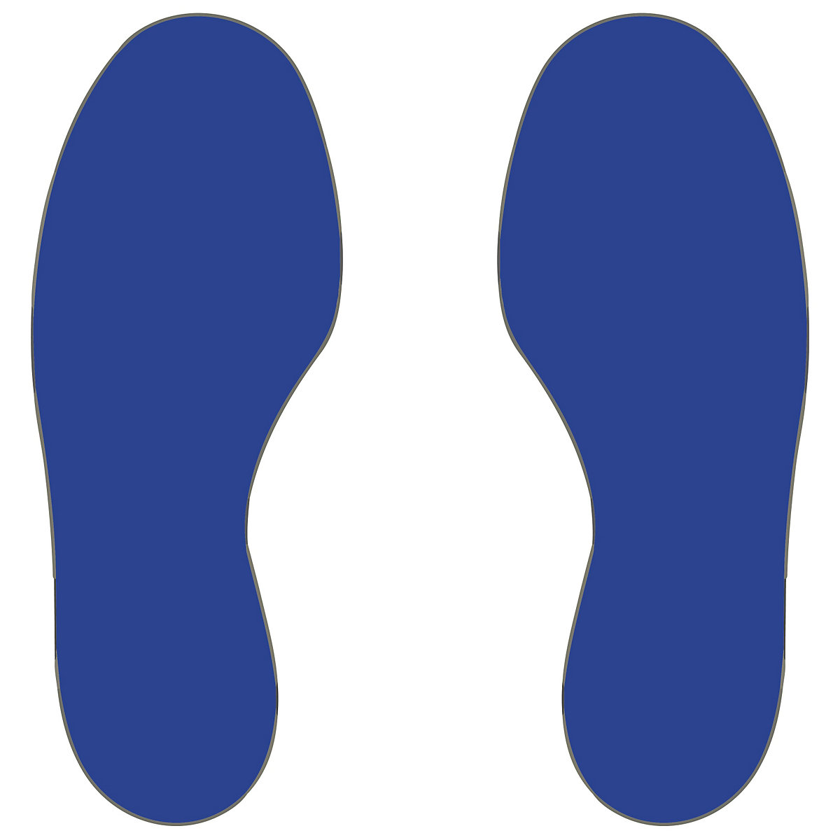 PVC-vloermarkeringen, voetafdrukken, 25 rechter / 25 linker, VE = 50 st., blauw-5