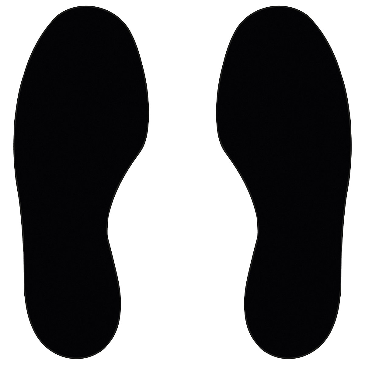 PVC-vloermarkeringen, voetafdrukken, 25 rechter / 25 linker, VE = 50 st., zwart-3