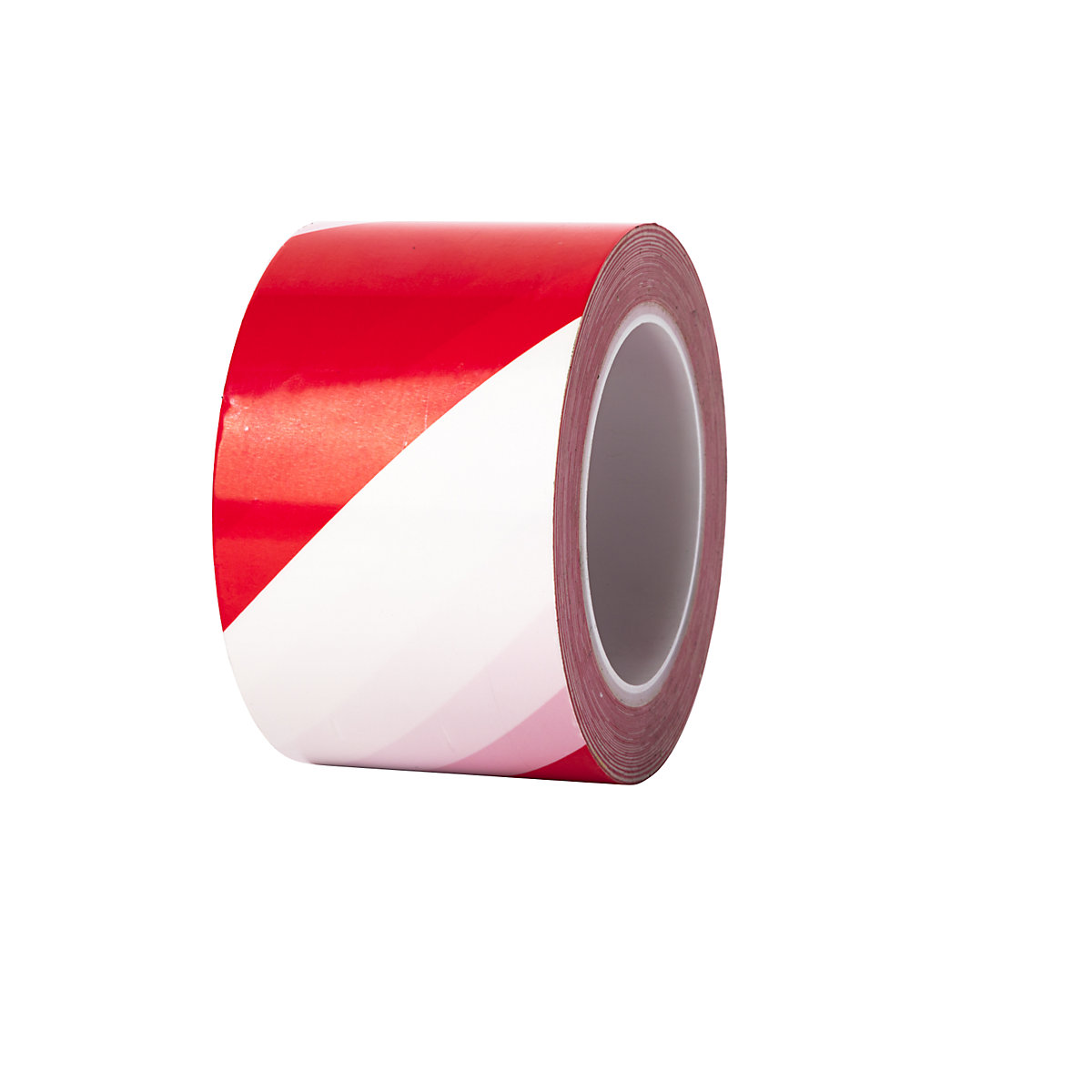 Vloermarkeringstape, extra sterk – Ampere, breedte 50 mm, dikte 0,2 mm, rood/wit-2
