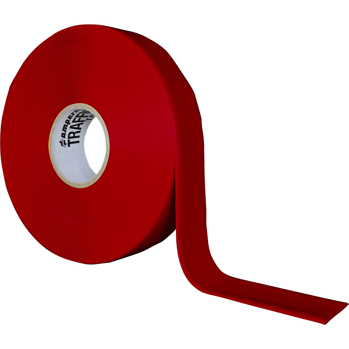 Vloermarkeringstape, extra sterk – Ampere, breedte 50 mm, rood-3