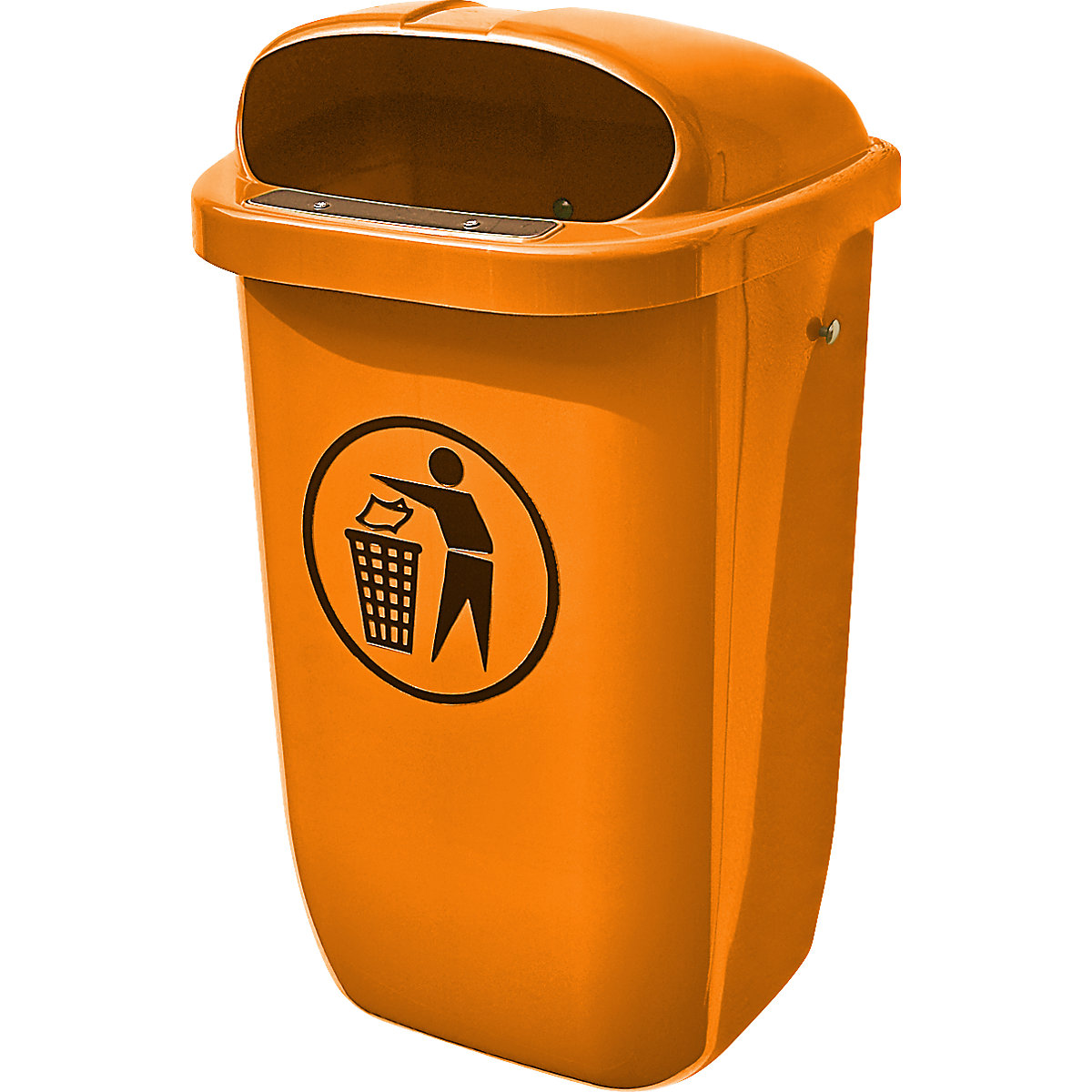 Abfallbehälter aus Kunststoff, Volumen 50 l, orange