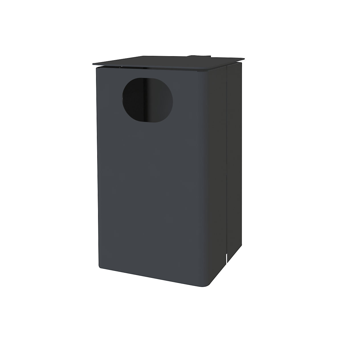 Außen-Abfallbehälter, Volumen 35 l, HxBxT 537 x 325 x 388 mm, eisenglimmer-3