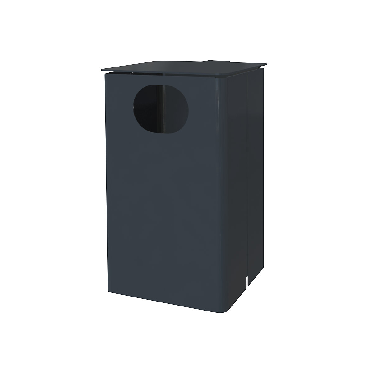Außen-Abfallbehälter, Volumen 35 l, HxBxT 537 x 325 x 388 mm, anthrazitgrau-1