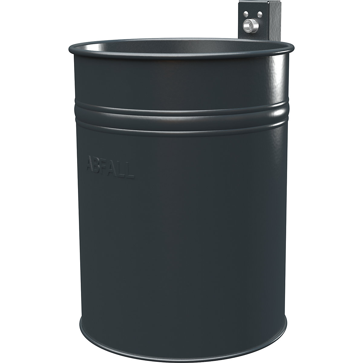 Outdoor-Abfallbehälter, Volumen 35 l, HxØ 430 x 330 mm, anthrazit
