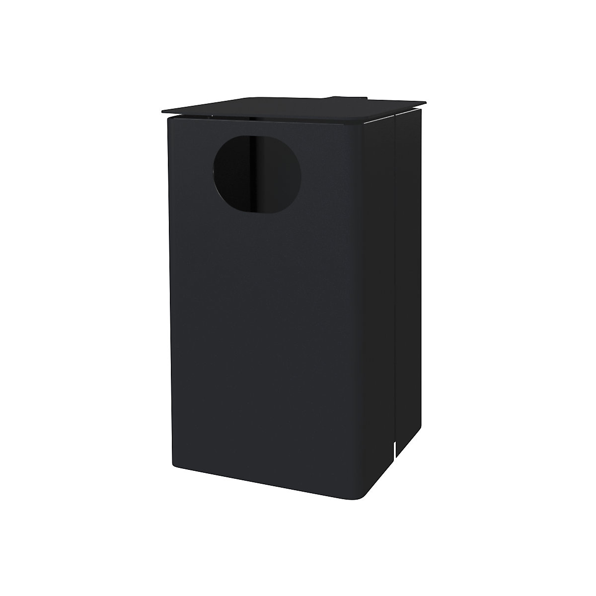 Außen-Abfallbehälter, Volumen 35 l, HxBxT 537 x 325 x 388 mm, schwarzgrau
