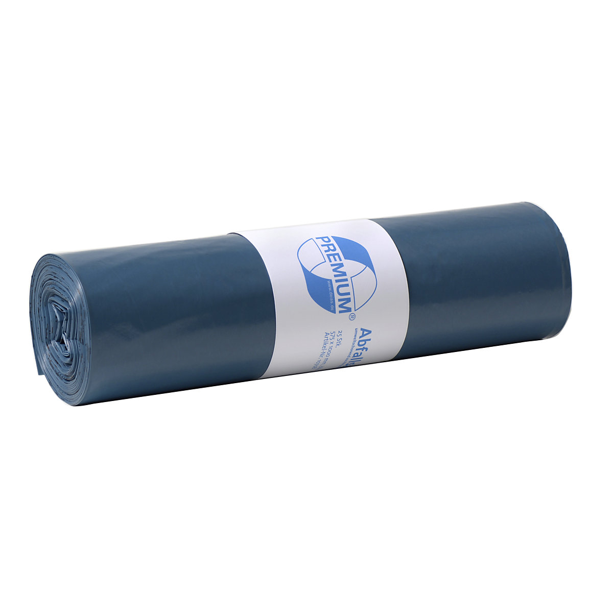 Standard-Abfallsäcke, LDPE, 70 l, 60 µm, BxH 575 x 1000 mm, VE 250 Stk, blau
