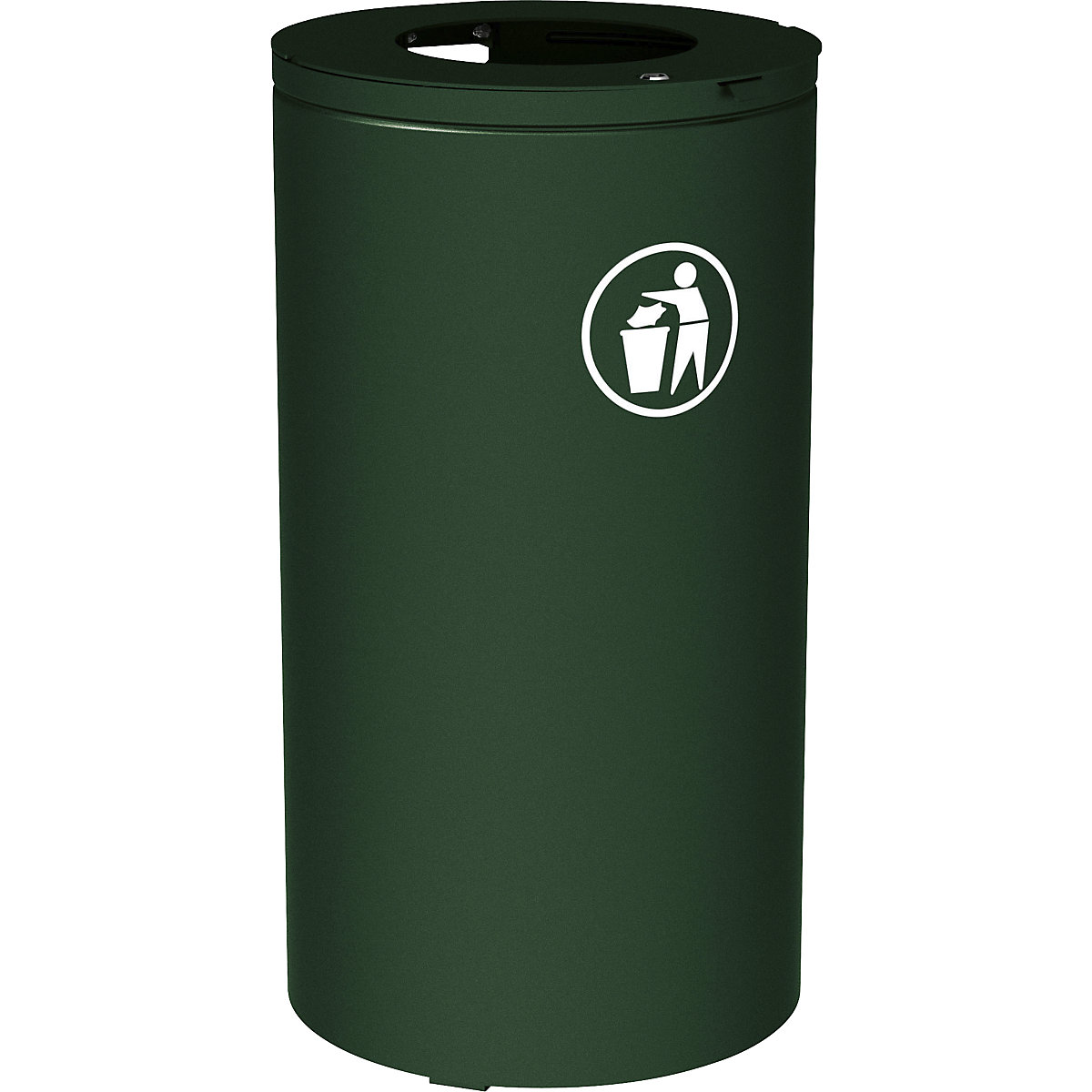 PROCITY Außen-Abfallbehälter OLBIA, Volumen 80 l, mit Inneneimer, grün