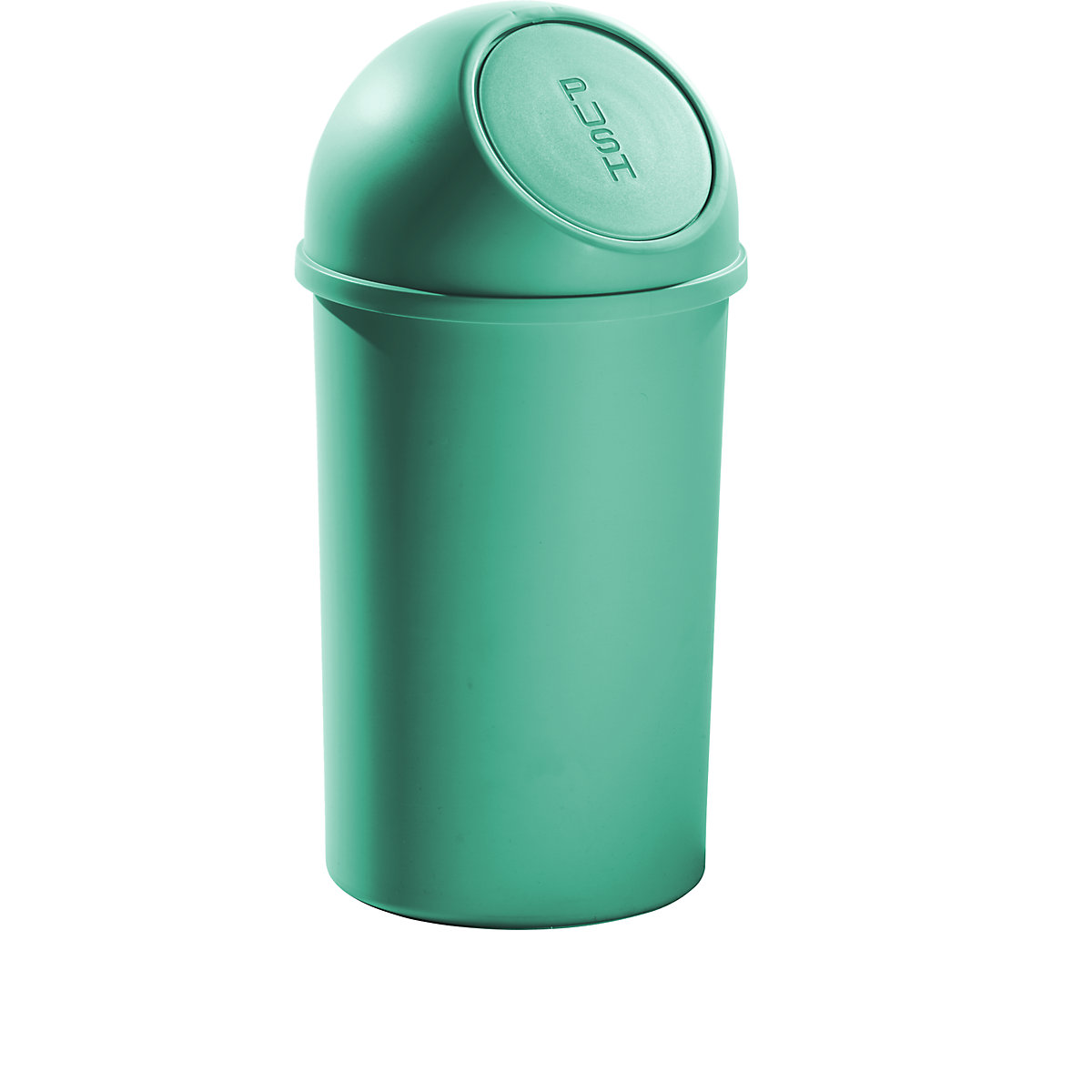 helit Push-Abfallbehälter aus Kunststoff, Volumen 25 l, HxØ 615 x 315 mm, grün, VE 3 Stk