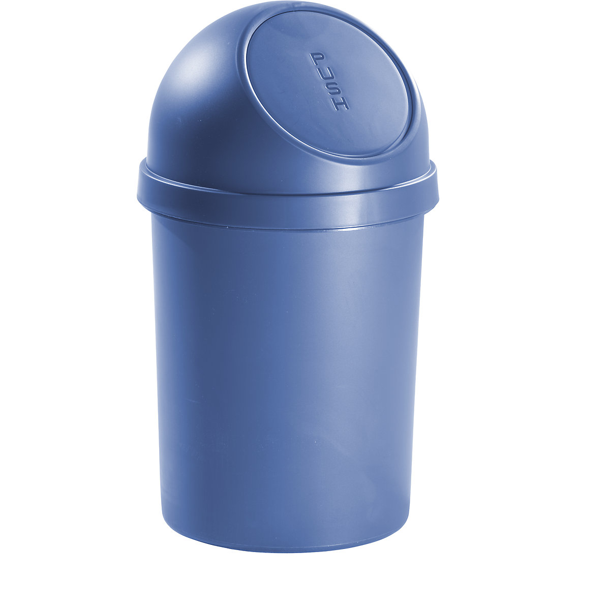 helit Push-Abfallbehälter aus Kunststoff, Volumen 45 l, HxØ 700 x 400 mm, blau, VE 2 Stk