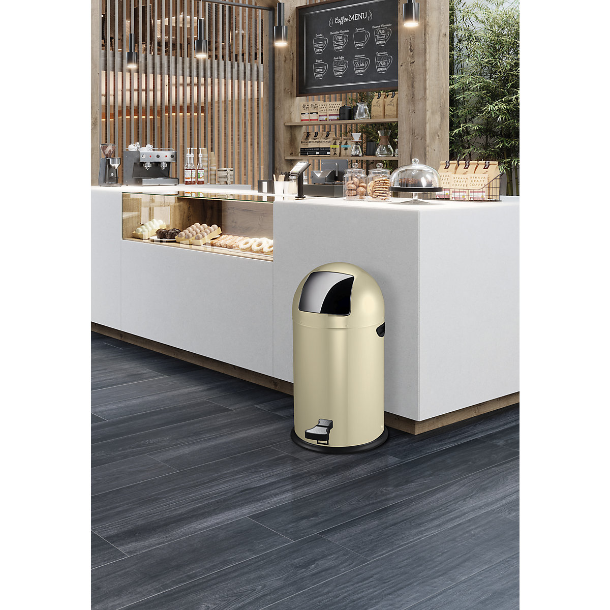 Push-Mülleimer mit Pedal EKO (Produktabbildung 4)-3