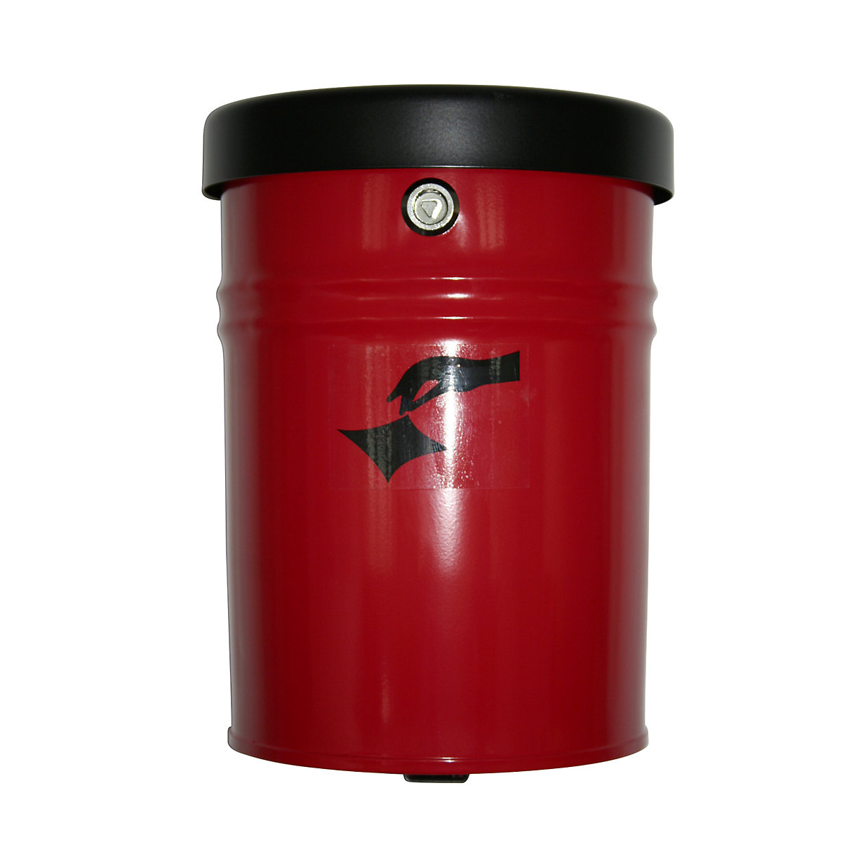 Wandabfallbehälter, abschließbar, Volumen 24 l, HxØ 370 x 295 mm, rot-5
