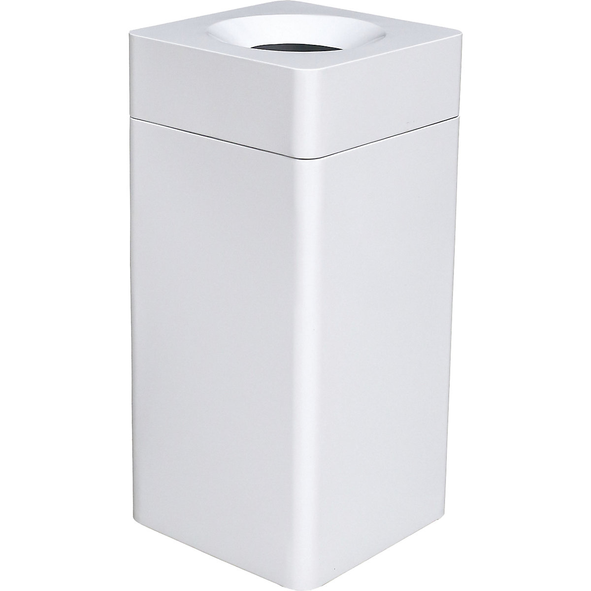 Abfallbehälter, quadratisch, Volumen 42 l, BxHxT 350 x 760 x 350 mm, weiß