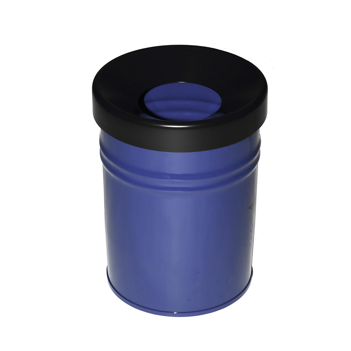 Abfallbehälter, selbstlöschend, Volumen 16 l, HxØ 340 x 245 mm, blau