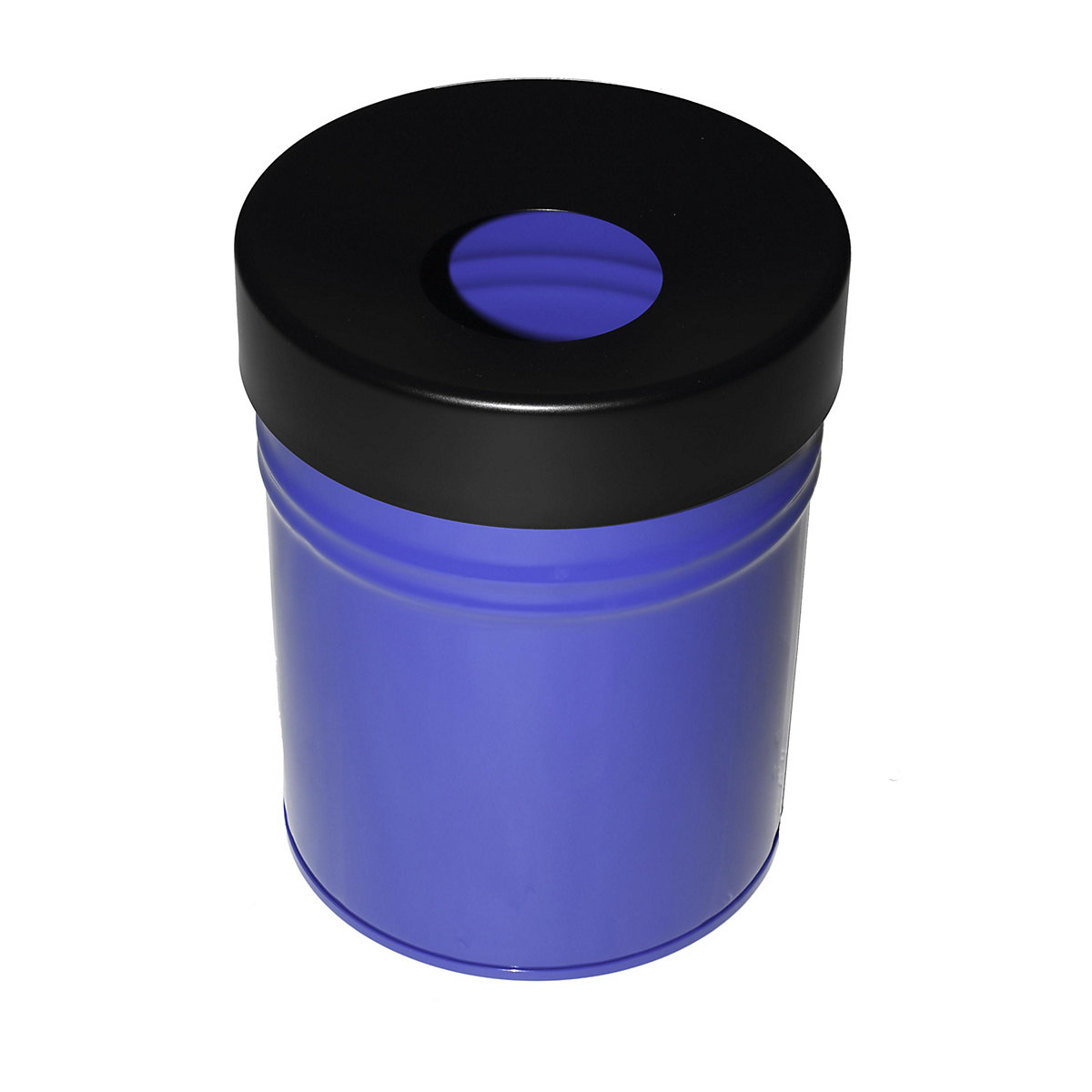 Abfallbehälter, selbstlöschend, Volumen 24 l, HxØ 370 x 295 mm, blau-6