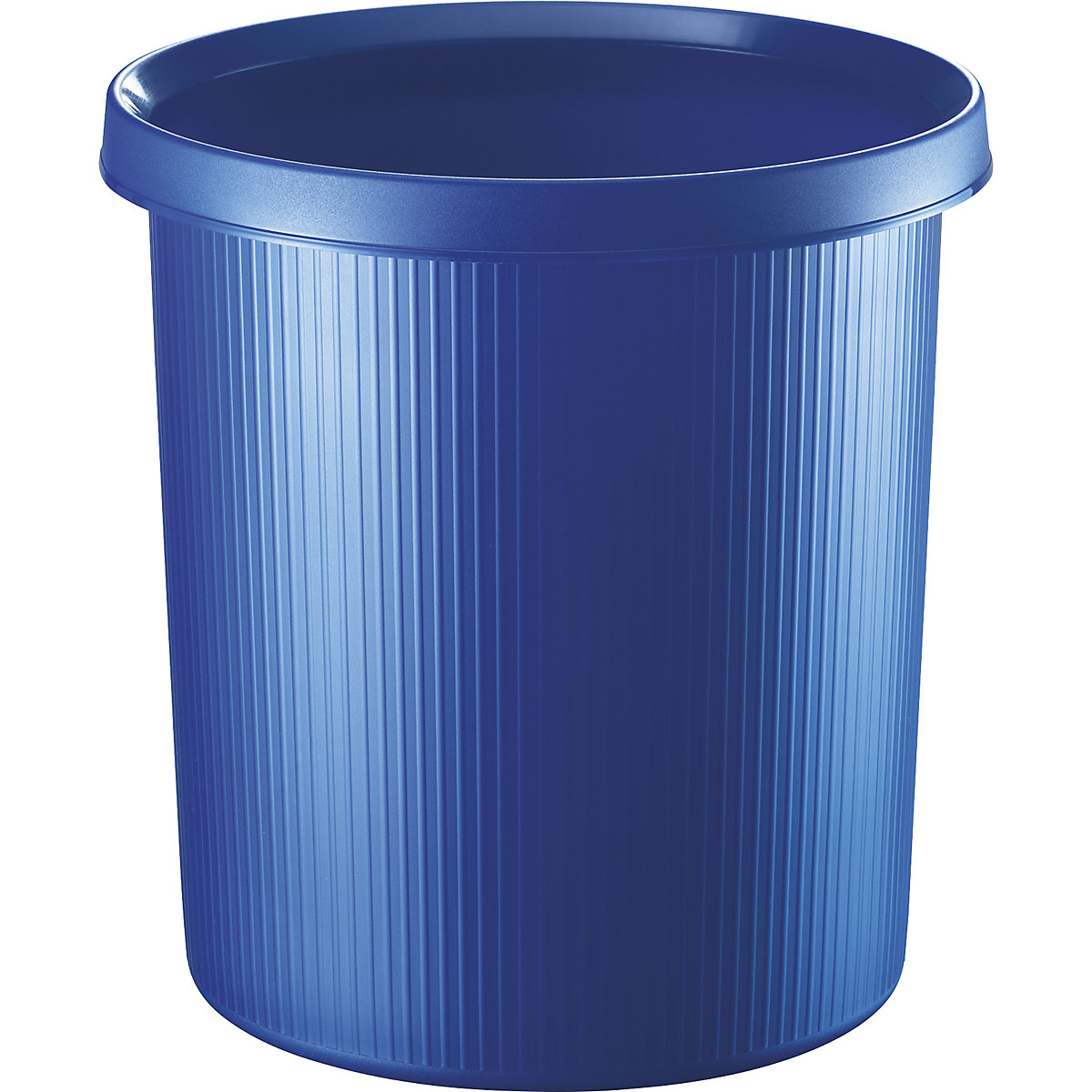 Kunststoff-Papierkorb mit Streifendesign helit, Volumen 18 l, VE 5 Stk, blau-4