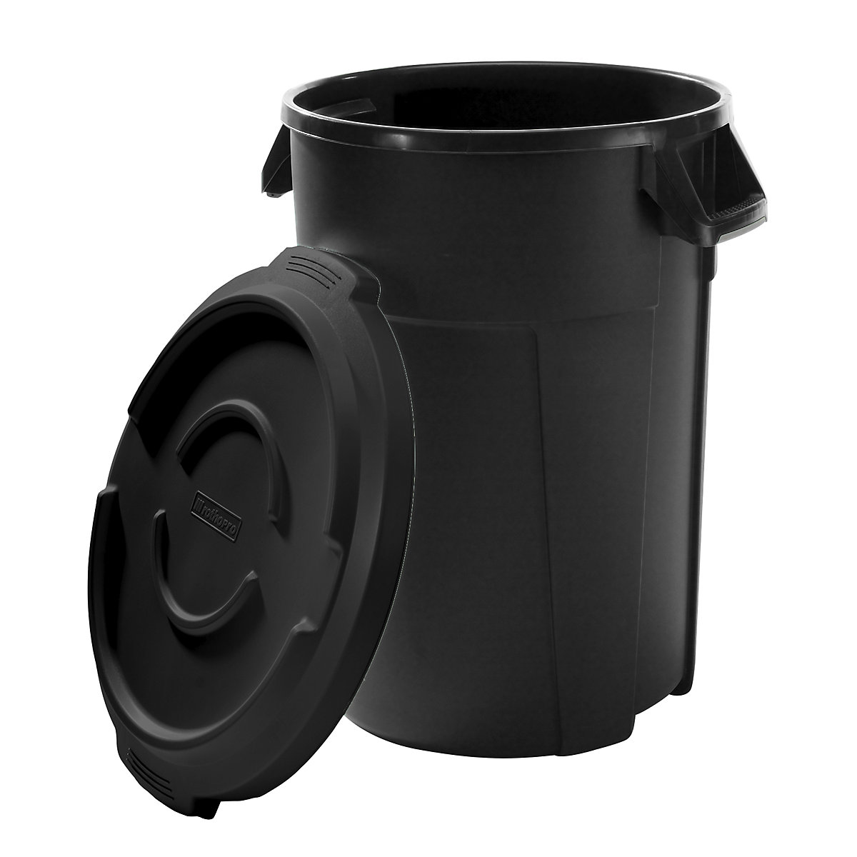 rothopro Multifunktionsbehälter mit Deckel, Volumen 120 l, schwarz, BxHxT 610 x 760 x 570 mm