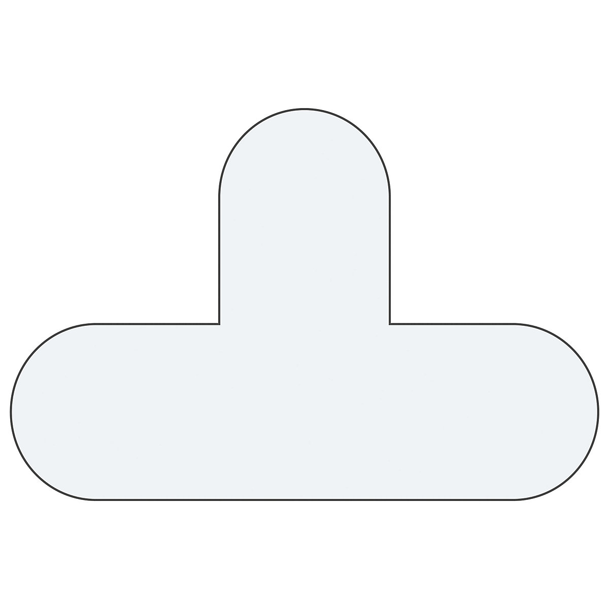 PVC-Bodenmarkierungen, T-Form, VE 50 Stk, weiß-3