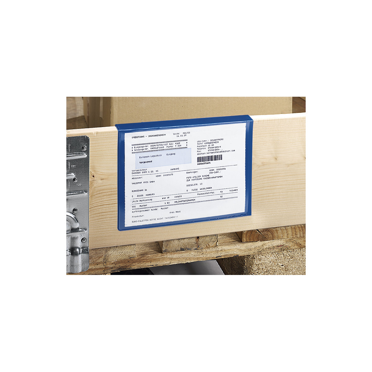 Beschriftungstaschen, VE 100 Stk, für Holzaufsatzrahmen, Papierformat DIN A5, blau-4