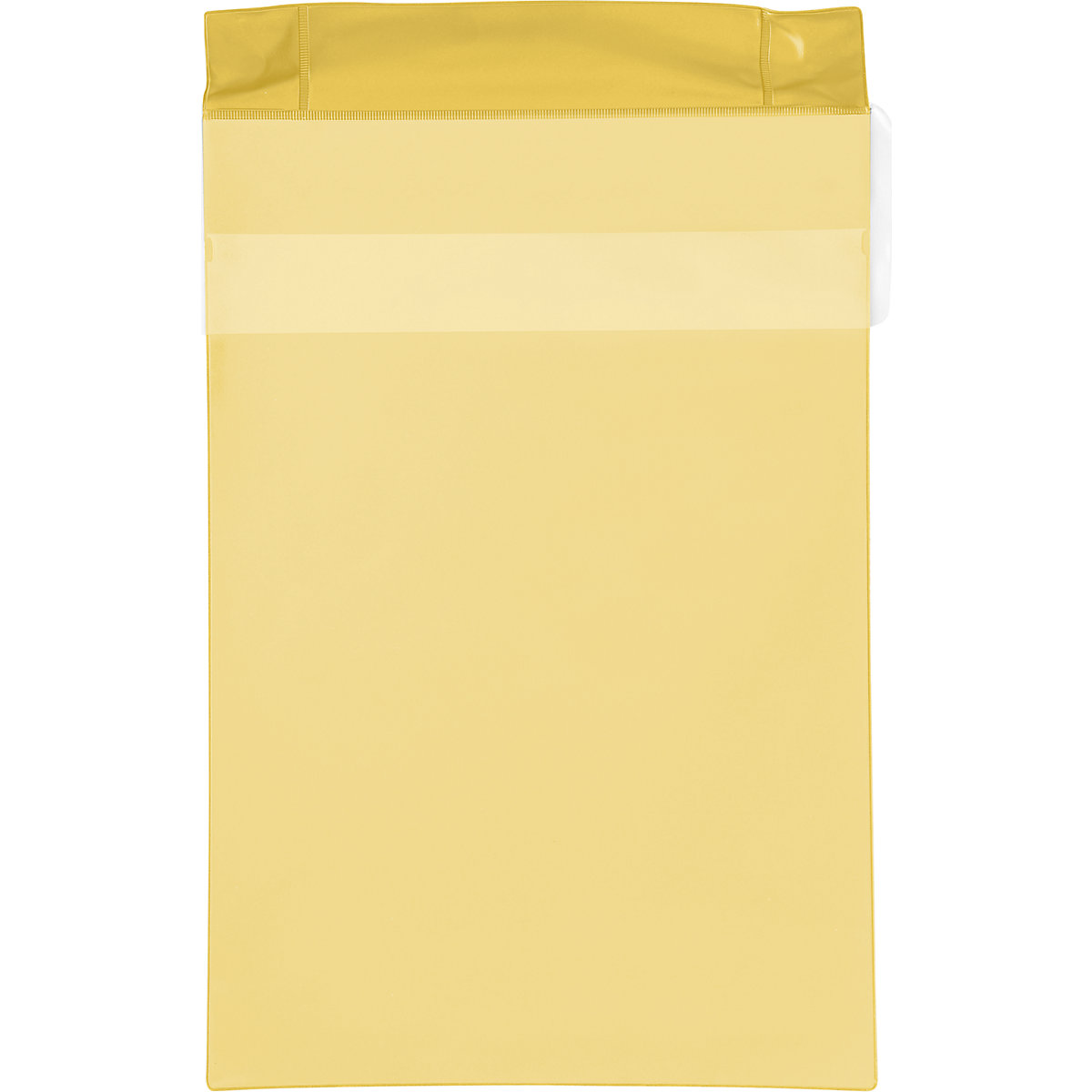Magnettaschen Neodym, Hochformat, mit Regenschutzklappe, VE 25 Stk, gelb, DIN A4, ab 1 VE