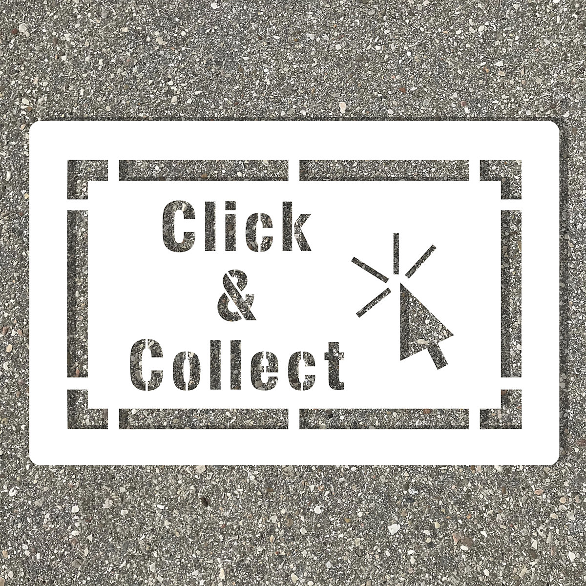 Bodenschablone, Click-&-Collect, Kunststoff