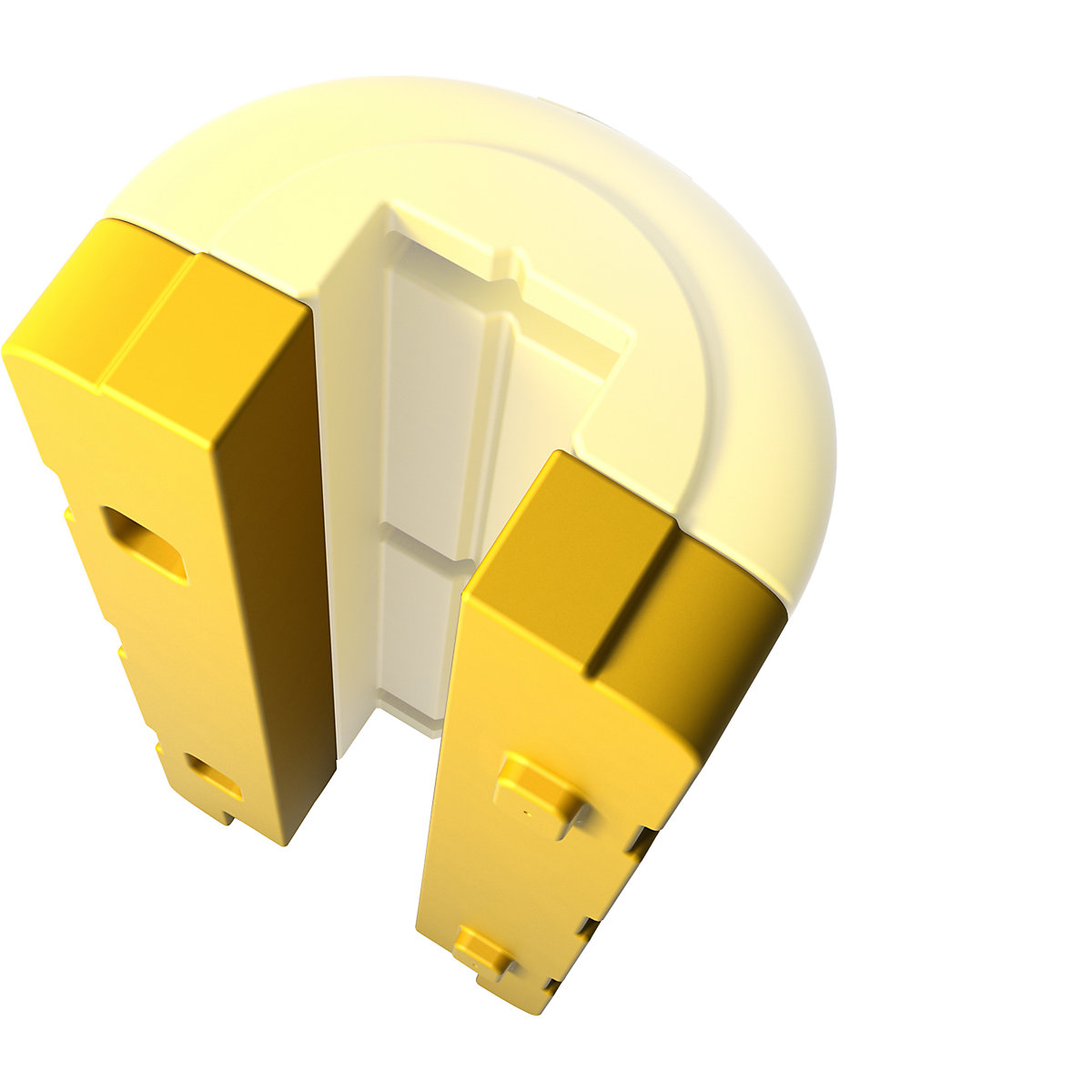 Erweiterungsstück für Säulenschutz, Höhe 1100 mm, gelb, für Größe 100 – 300 mm