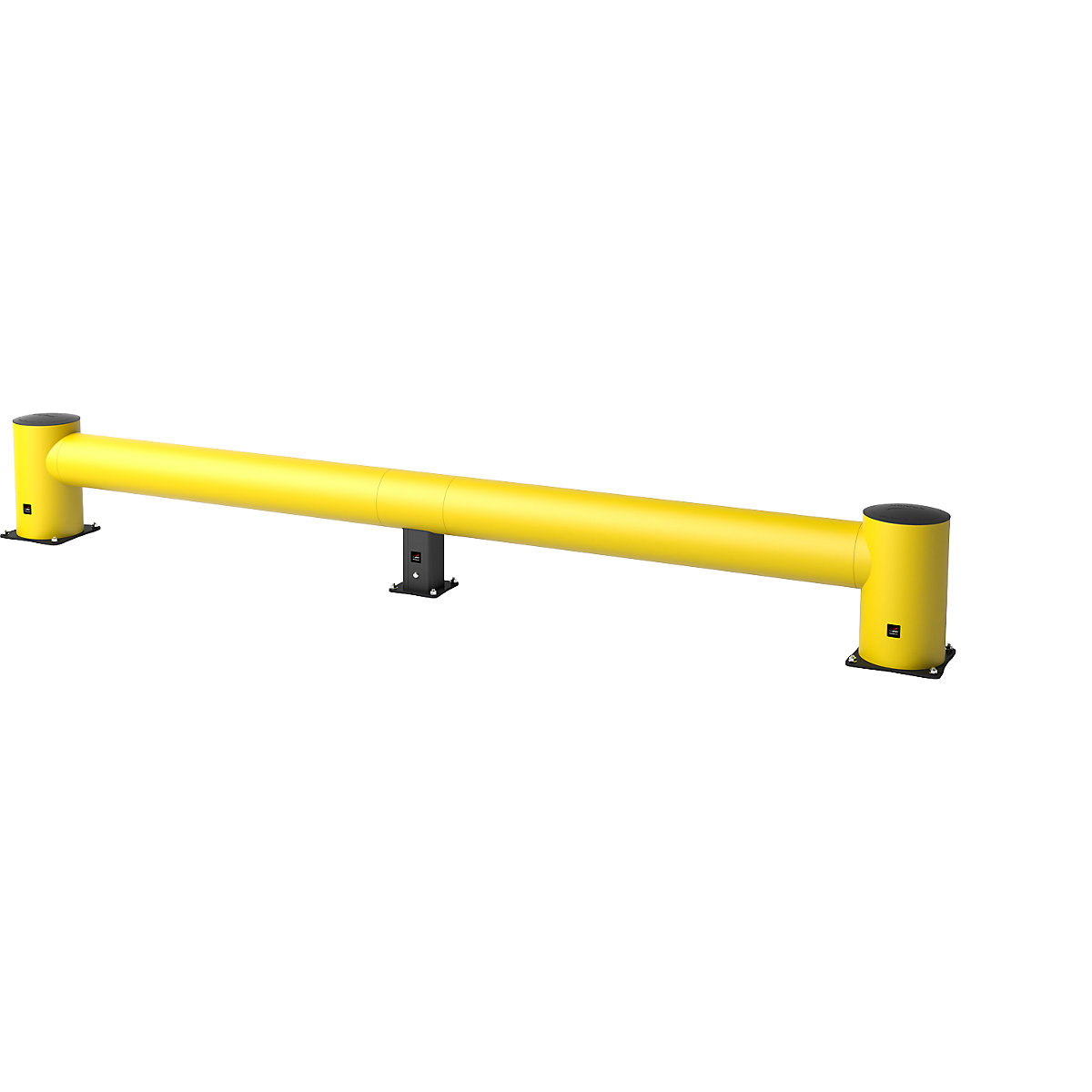 Rammschutz-Planke, TB400 Höhe 400 mm, gelb, Länge 5050 mm, Kunststoff, zum Aufdübeln