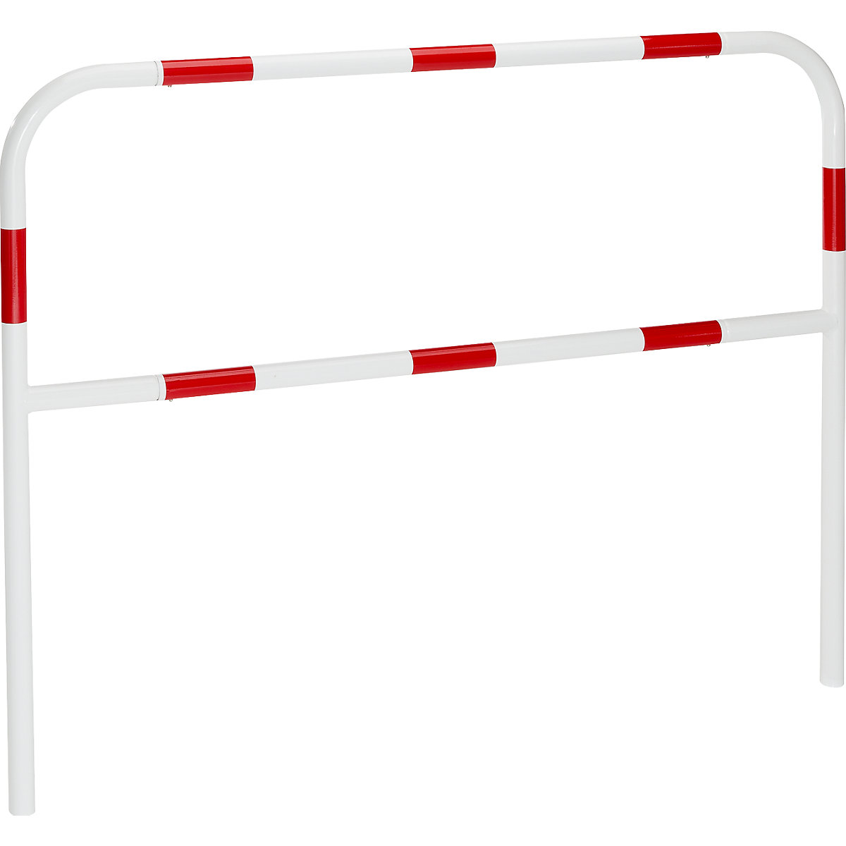 Sicherheitsbügel für Gefahrenzonen, zum Einbetonieren, rot / weiß, Breite 1500 mm