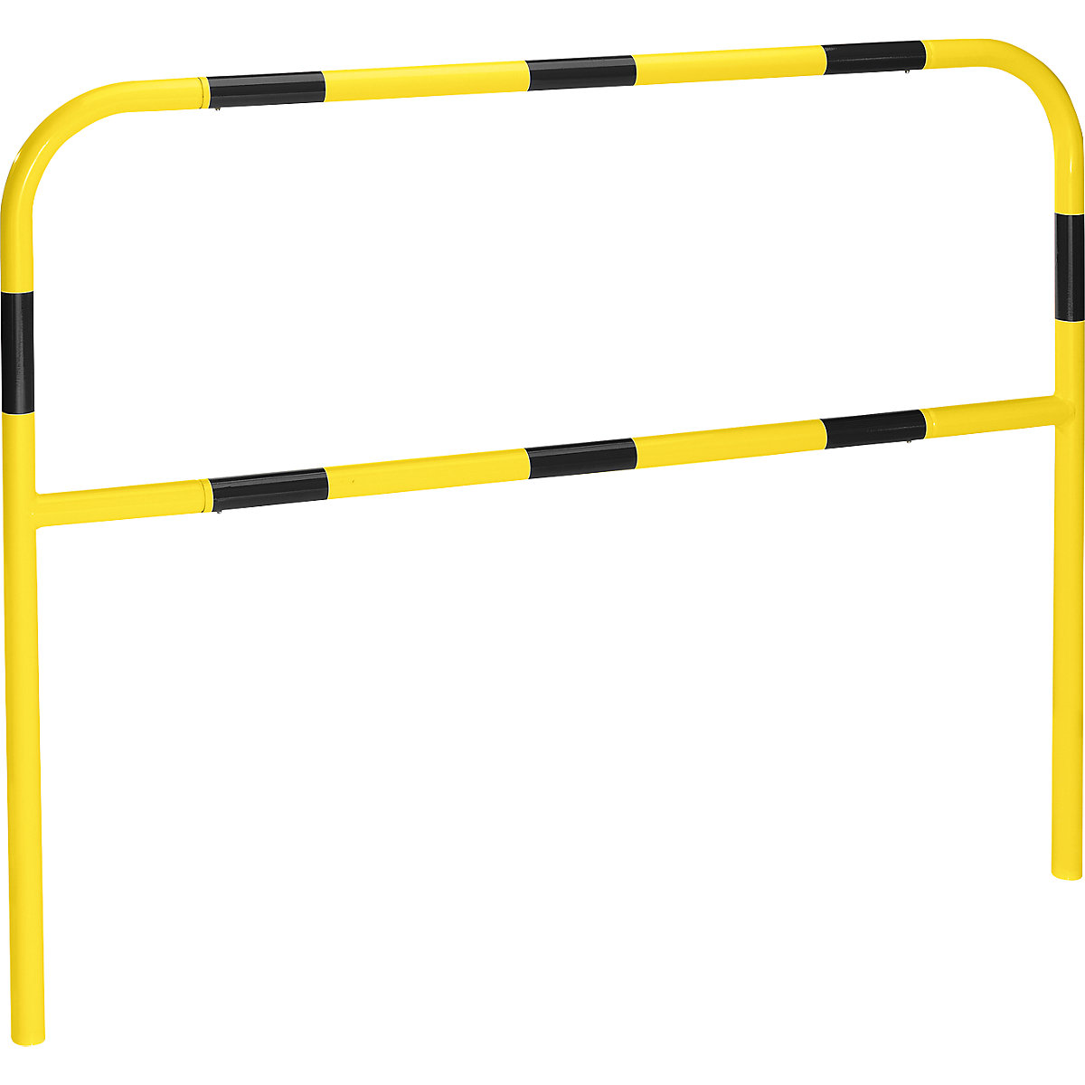 Sicherheitsbügel für Gefahrenzonen, zum Einbetonieren, gelb / schwarz, Breite 1500 mm