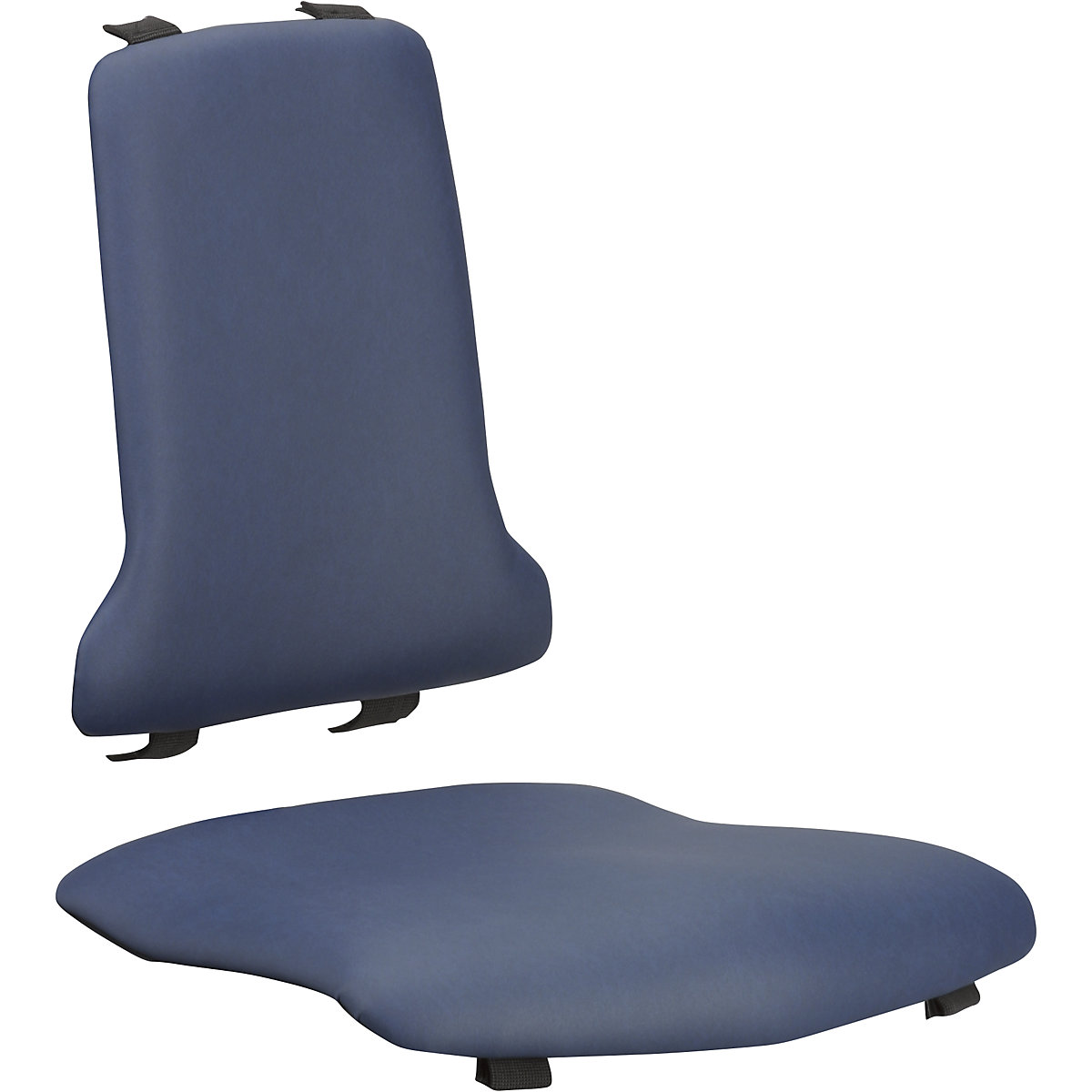 Perne pentru scaune de lucru – bimos, piele sintetică, albastru