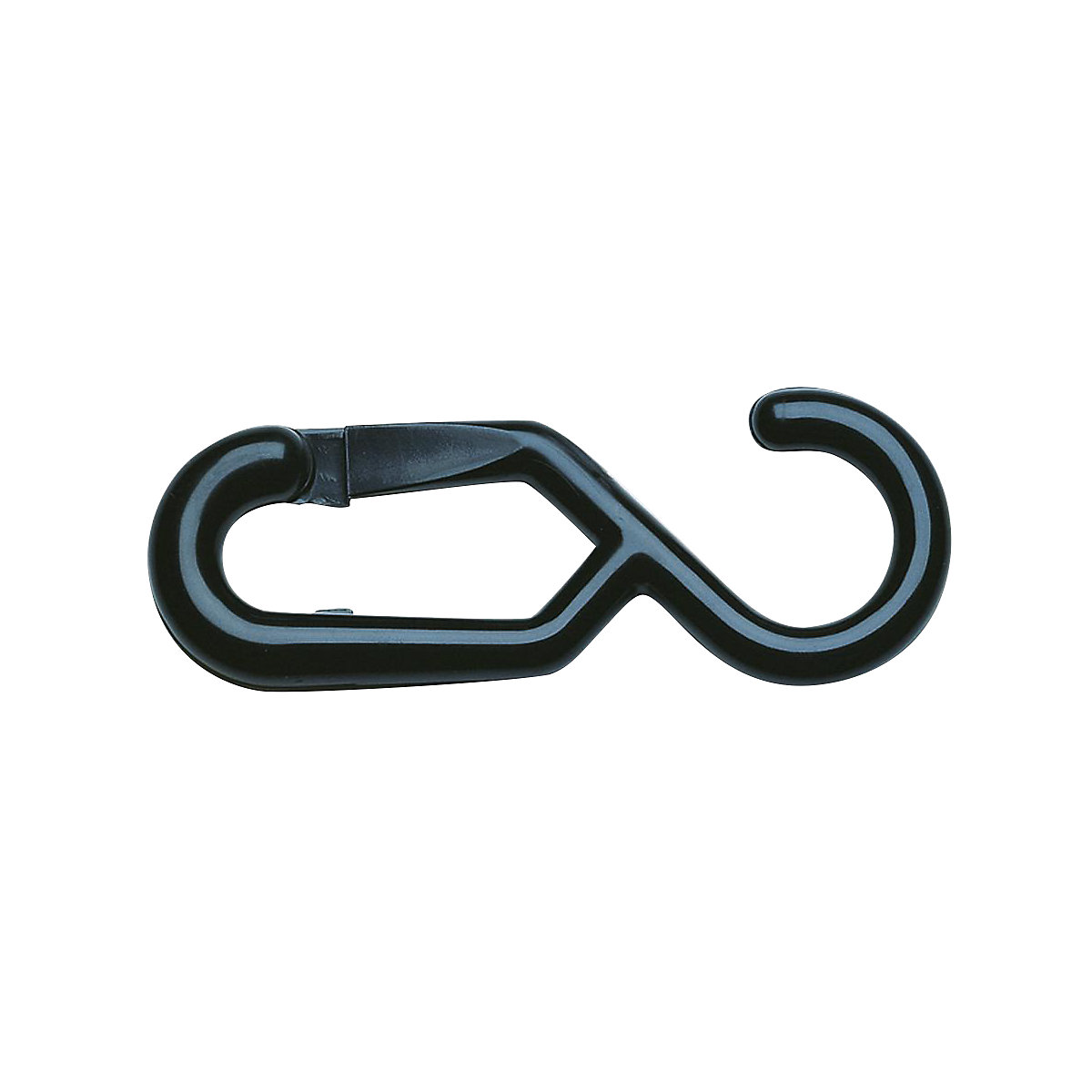 Cârlig de agățare, pentru lanț de siguranță din PE, amb. 10 buc., negru