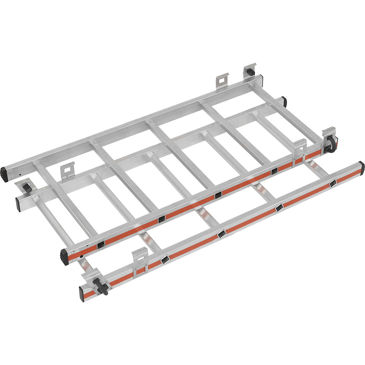 Set de extindere pentru reglare pe înălțime – HYMER, pentru scară din aluminiu cu platformă, 2 x 5 fuscei-2