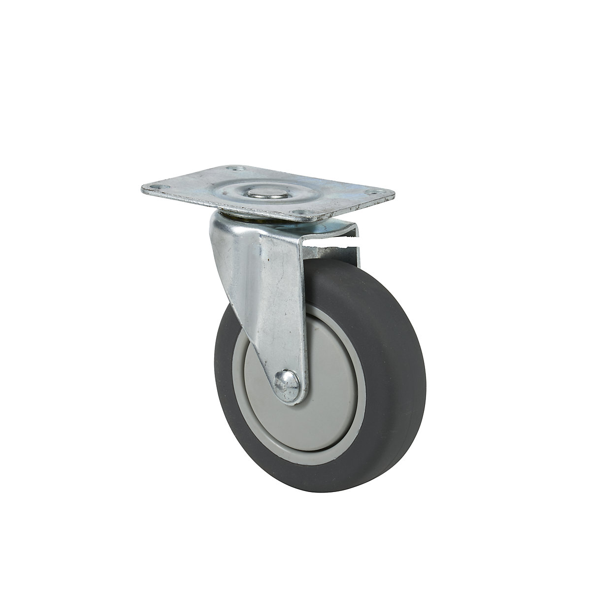 Rolă pentru cărucior din aluminiu cu platformă, pentru AWX 150, capacitate portantă 150 kg, roată pivotantă, Ø 100 mm-1