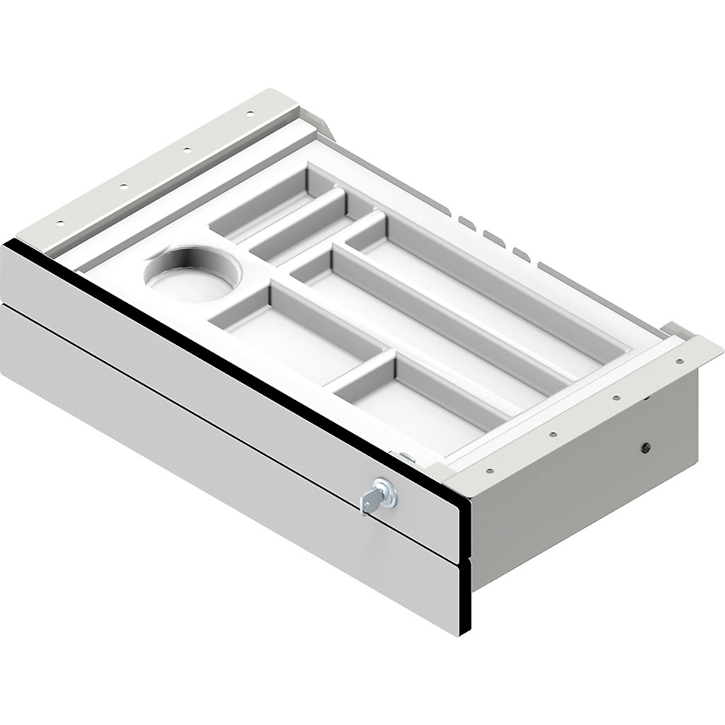 Cajón para debajo la mesa de trabajo: 2 cajones, profundidad 272 mm