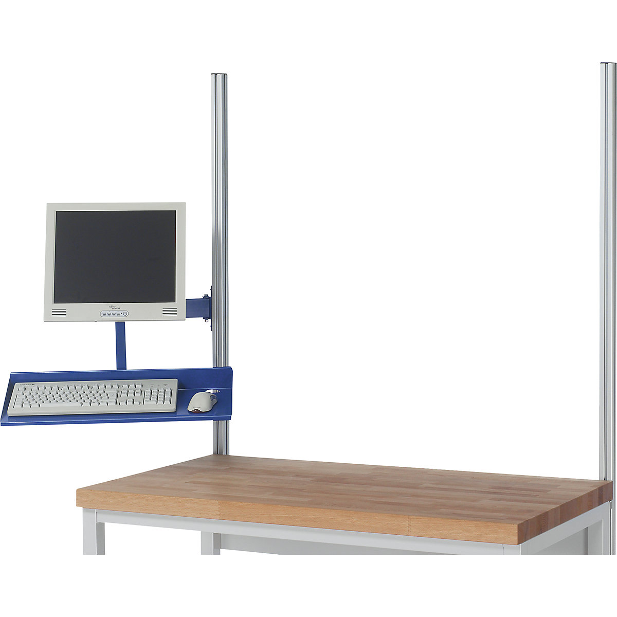 Brazo giratorio para pantalla TFT – RAU, con tabla, carga máx. 15 kg