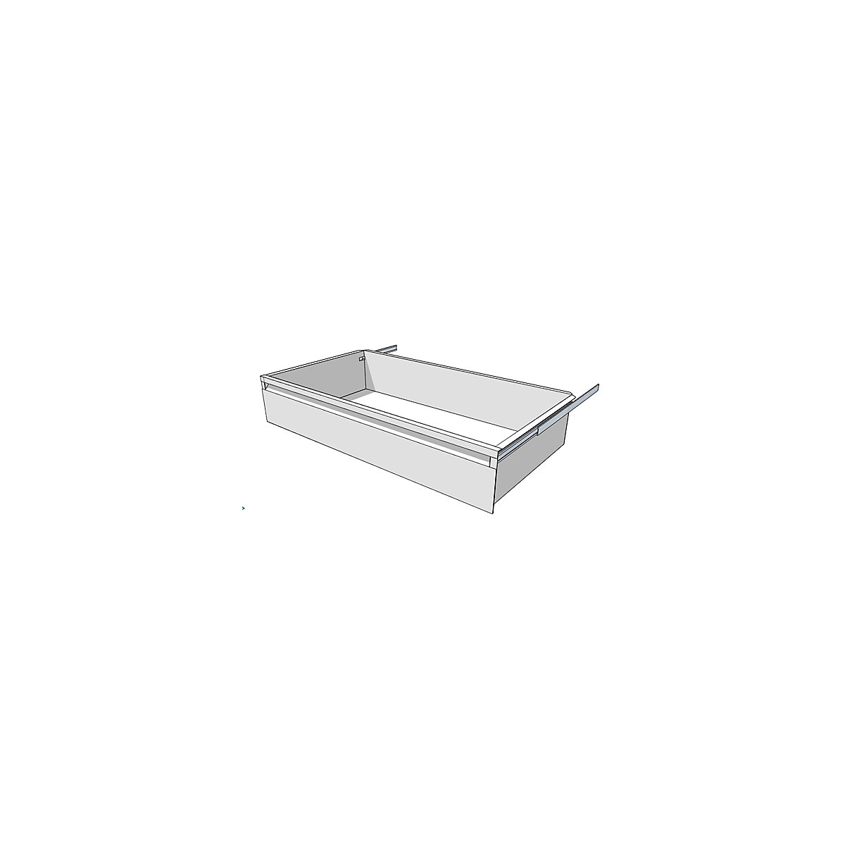 Cajón para estanterías y armarios modulares, altura 175 mm, para profundidad de estantería de 500 mm
