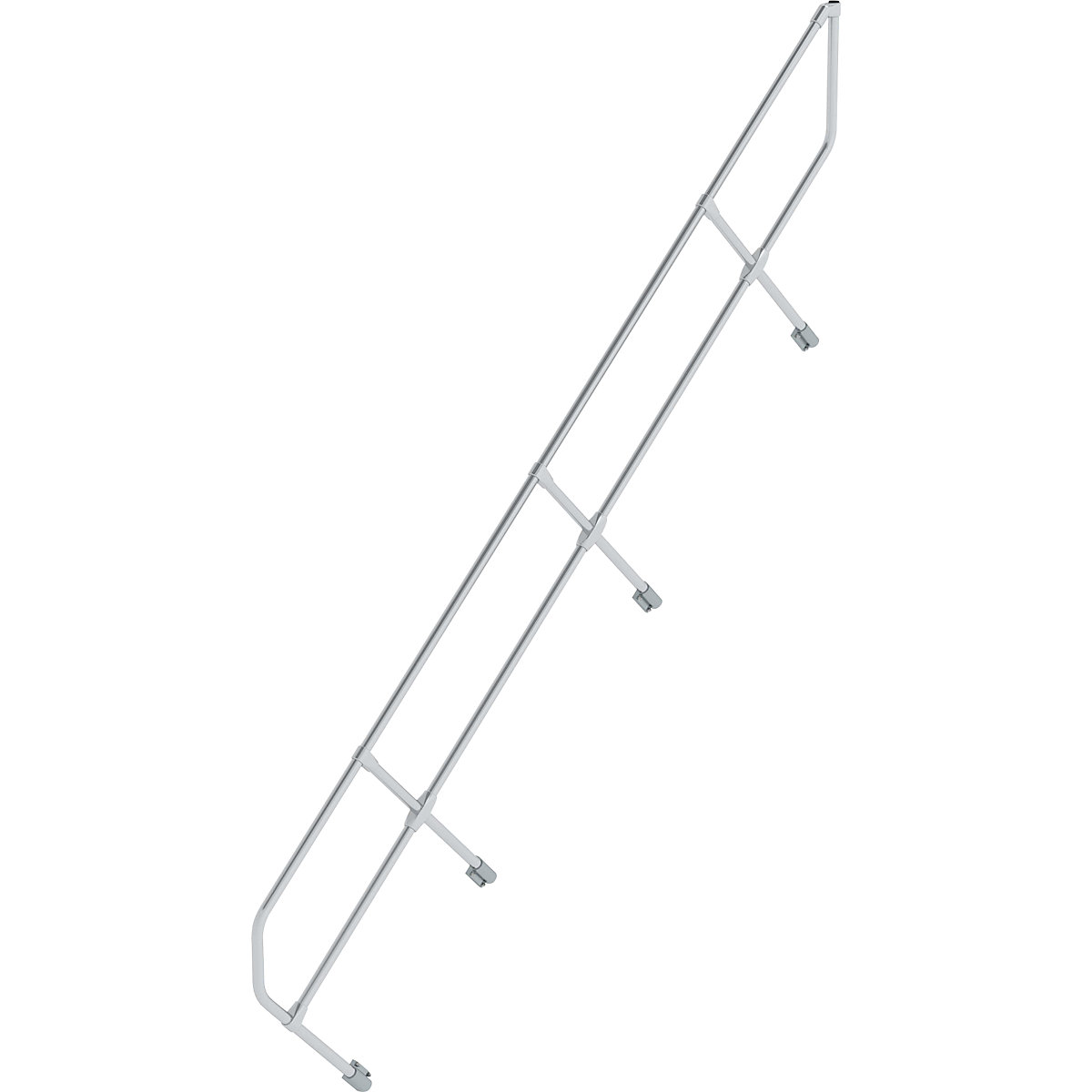Segunda barandilla – MUNK, para escalera industrial con ángulo de inclinación de 45°, 12 peldaños-4