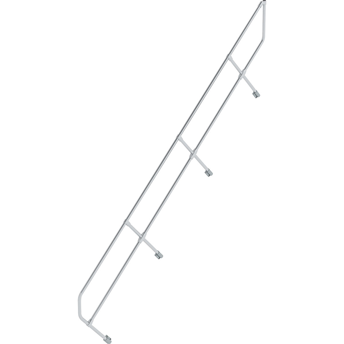 Segunda barandilla – MUNK, para escalera industrial con ángulo de inclinación de 45°, 14 peldaños-1