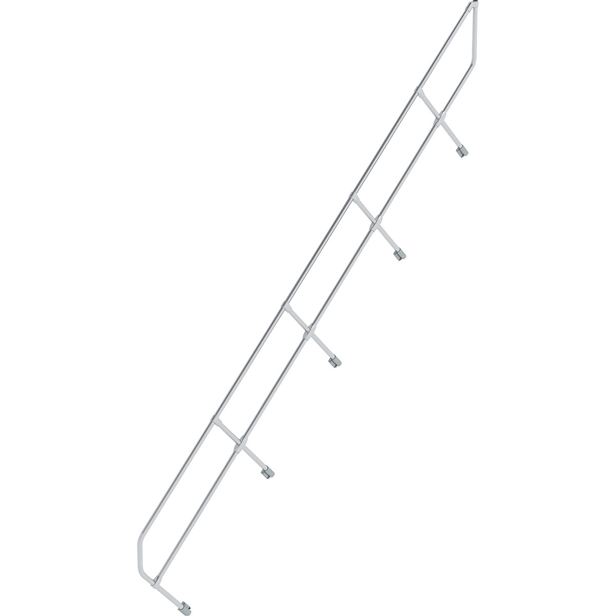 Segunda barandilla – MUNK, para escalera industrial con ángulo de inclinación de 45°, 16 peldaños-5