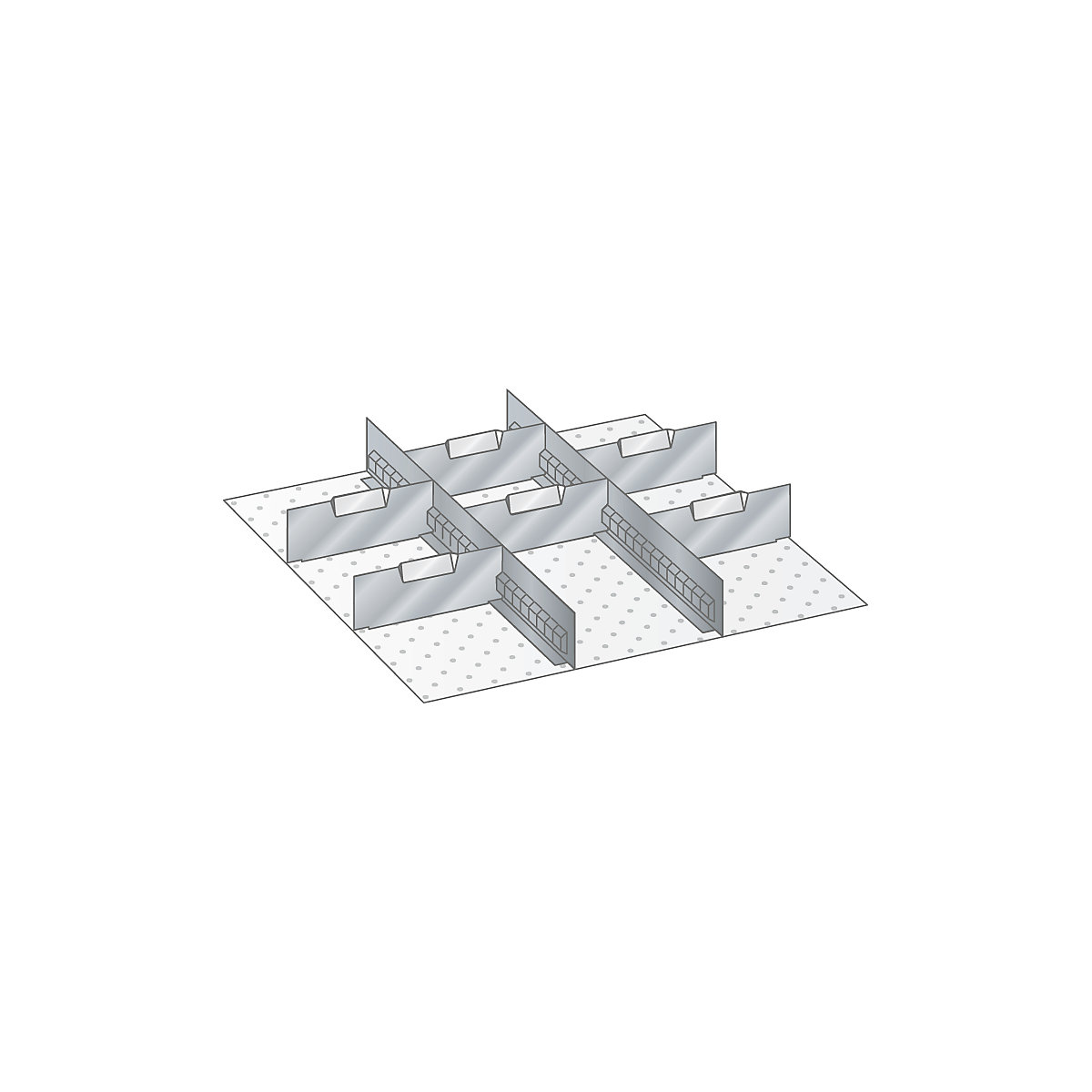 Separadores de cajones – LISTA, paredes separadoras, galvanizadas, de 8 piezas, para altura del frente de 100 mm-4