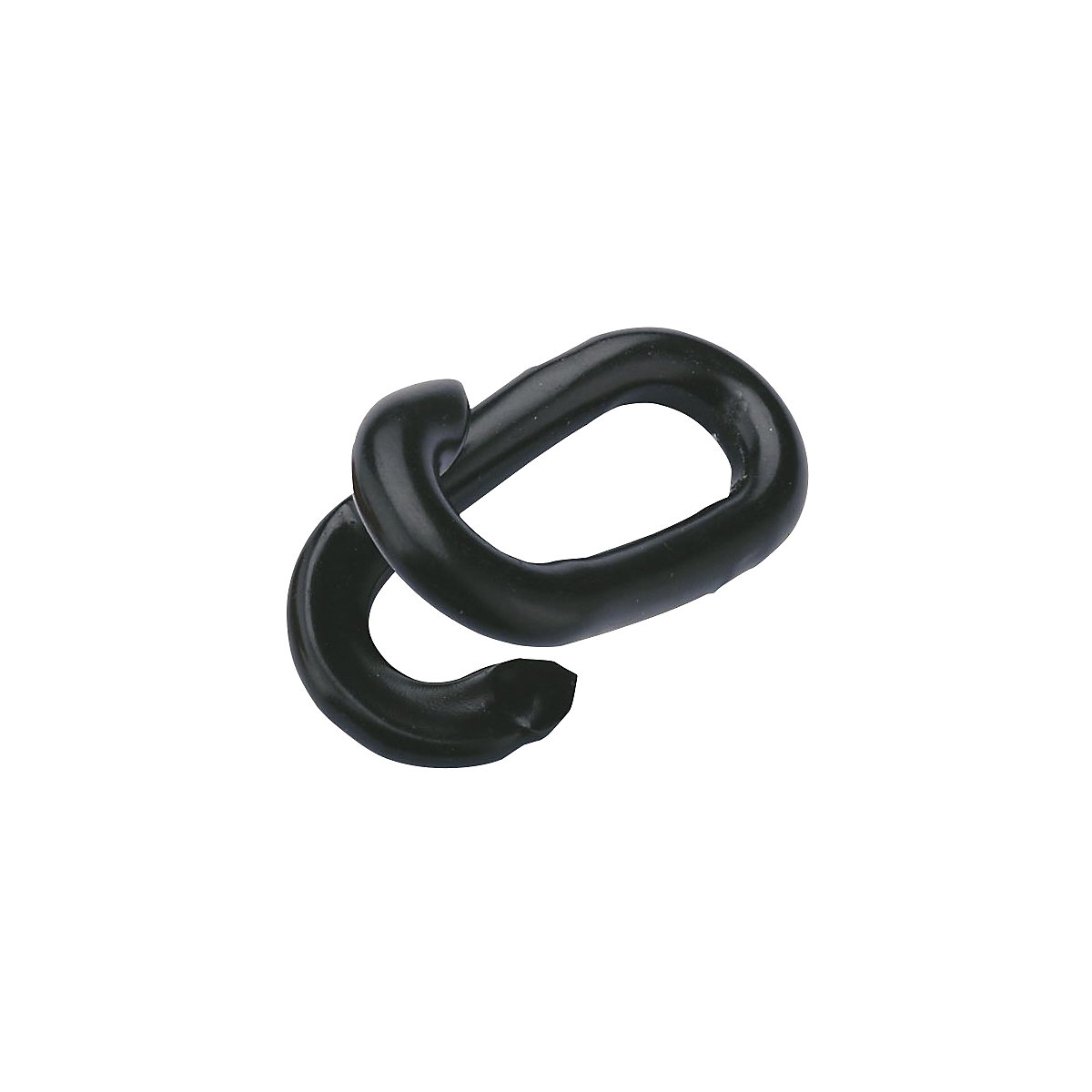 Eslabón de unión para cadenas, acero revestido de plástico, UE 10 unid., negro