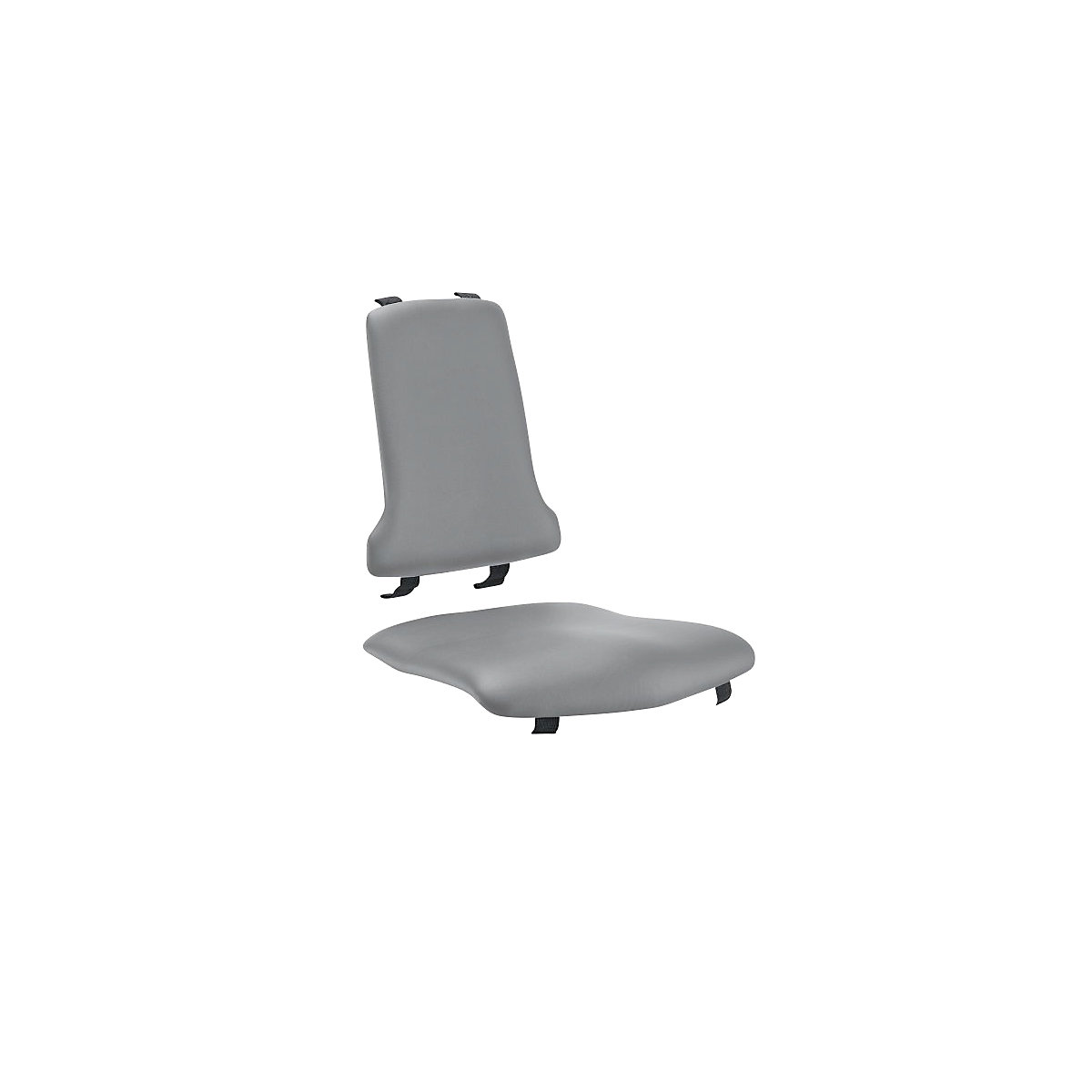Rembourrage pour sièges d'atelier – bimos, similicuir, gris-2