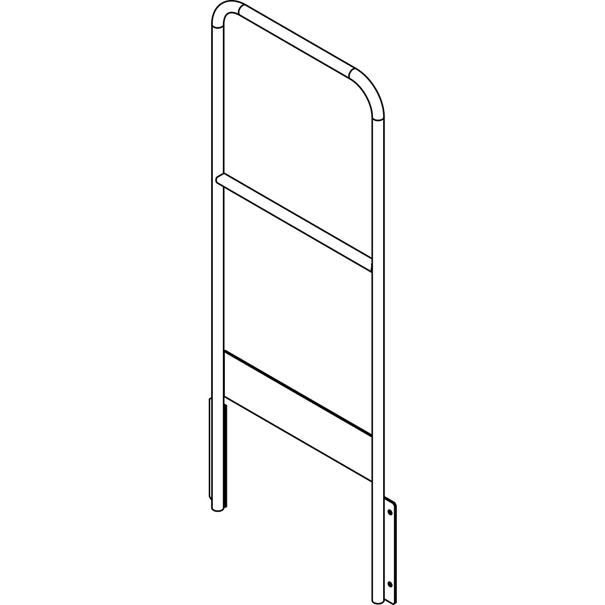 Garde-corps pour système de plate-forme modulaire – eurokraft pro (Illustration du produit 2)-1