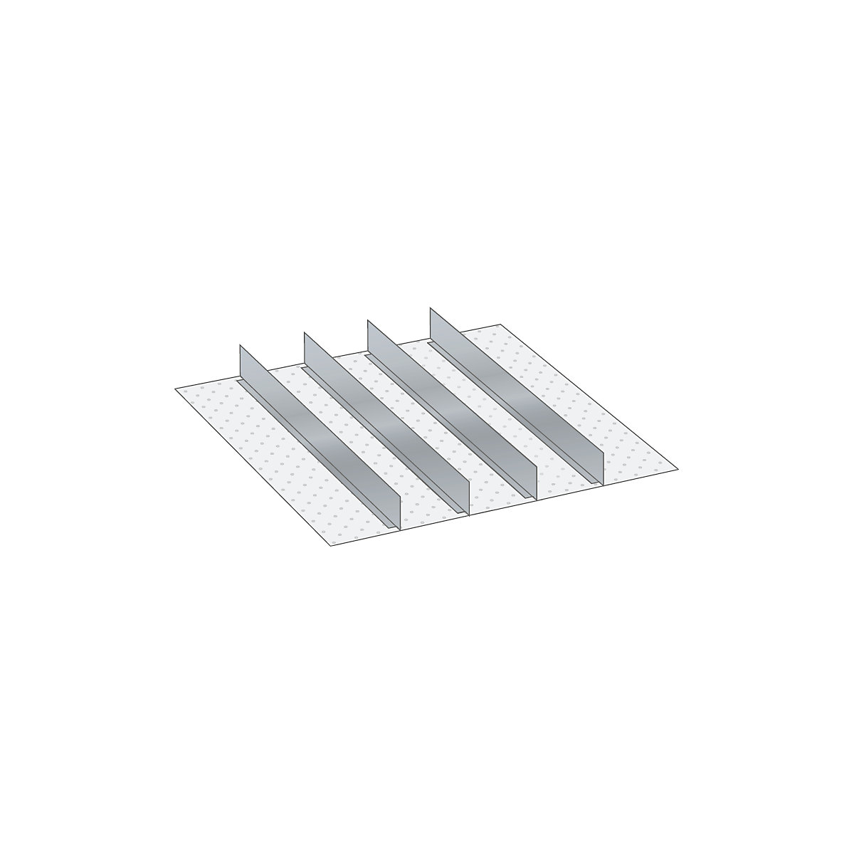 Kit d'éléments de compartimentation pour tiroirs – LISTA, 4 séparateurs, pour hauteur façade 100, 125 mm-4