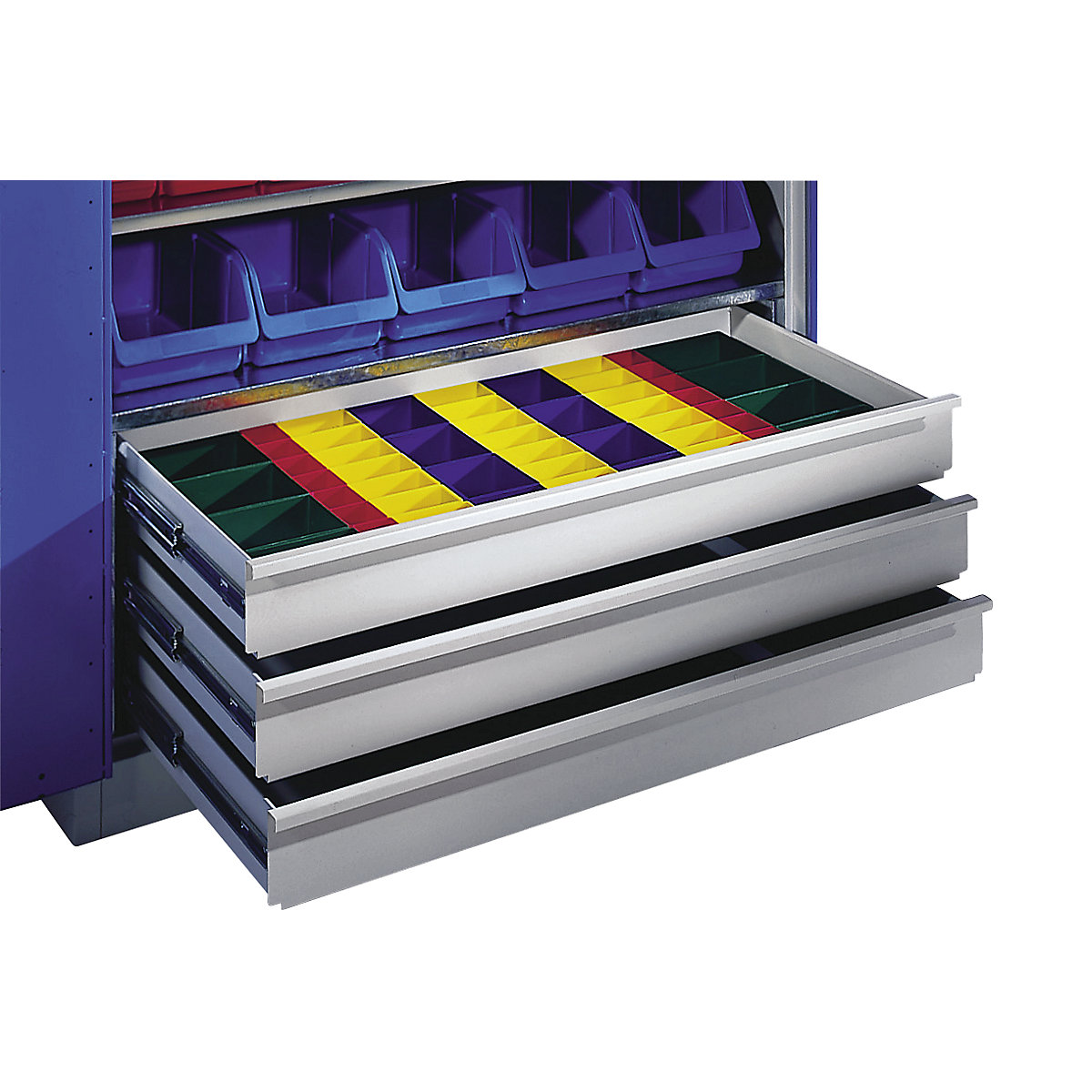 Kit de compartimentation pour tiroirs – C+P, compartiments en plastique, pour armoire de profondeur 500 et 600 mm-1